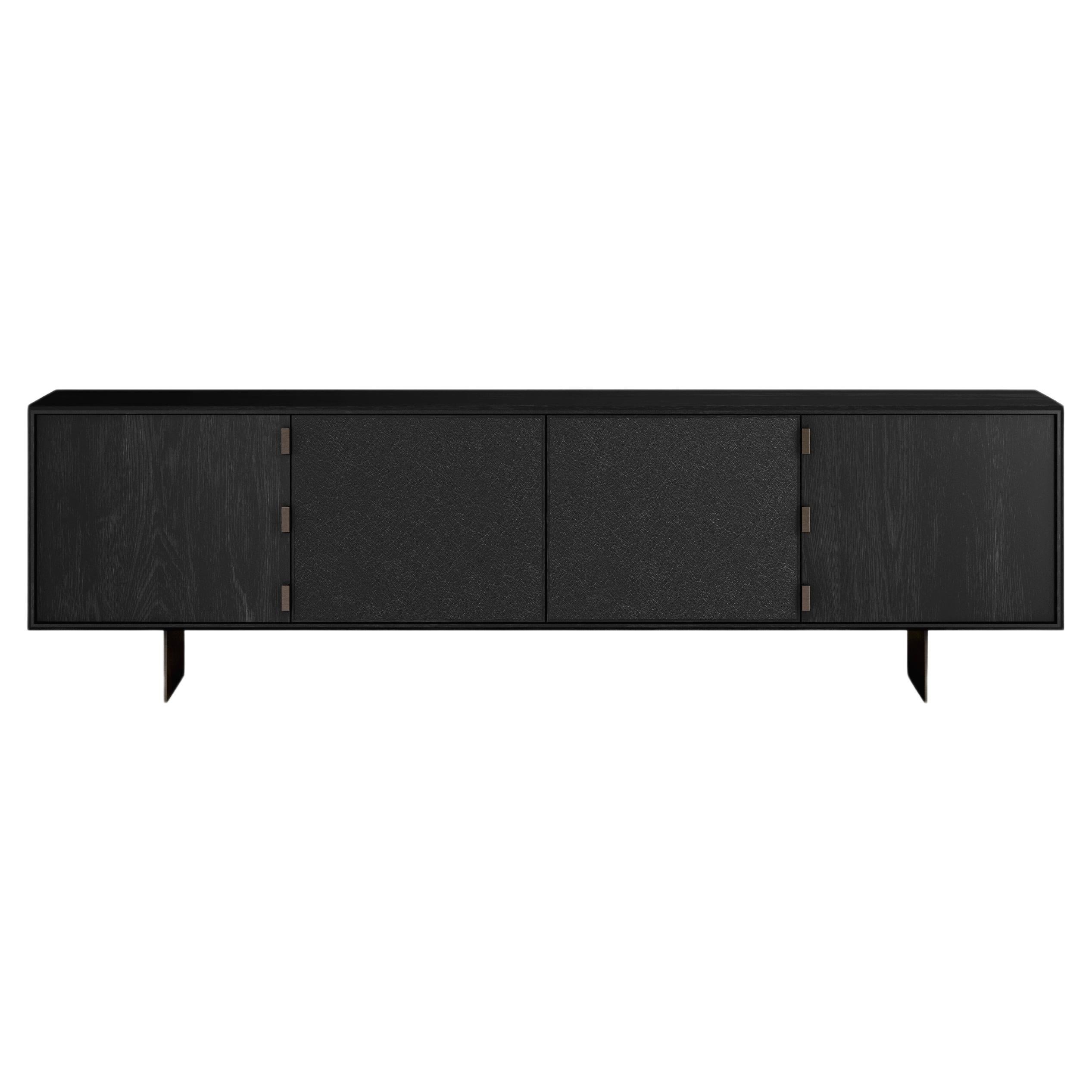 Augusto Credenza Medium in Black Oil Designed by Jorge Arturo Ibarra for Luteca