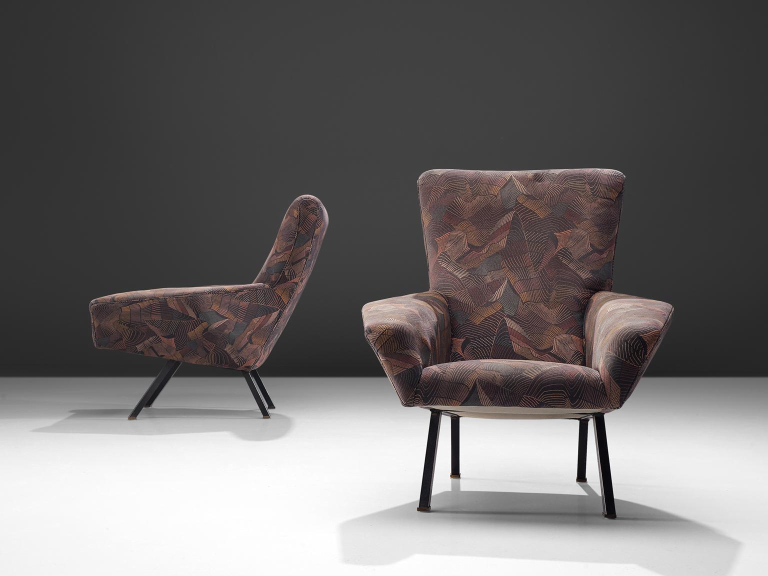 Italian Augusto Magnaghi and Mario Terzaghi Pair of Lounge Chairs