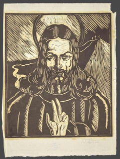 Cristo - Xilografia di Augusto Monari - Inizio XX secolo