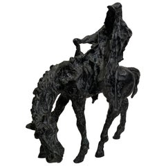Sculpture en bronze 'Vinti' d'Augusto Murer, 1978