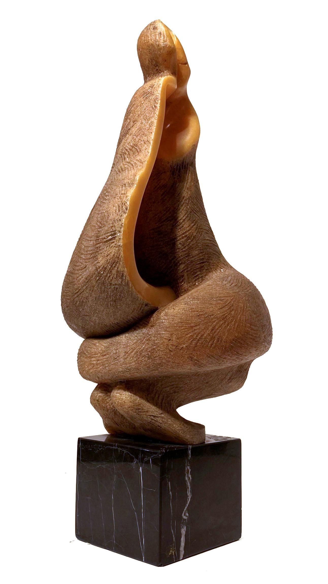 Carved Augusto Ortega Escobedo '1914-1995, Mexican' Abstract Onyx Stone Sculpture For Sale