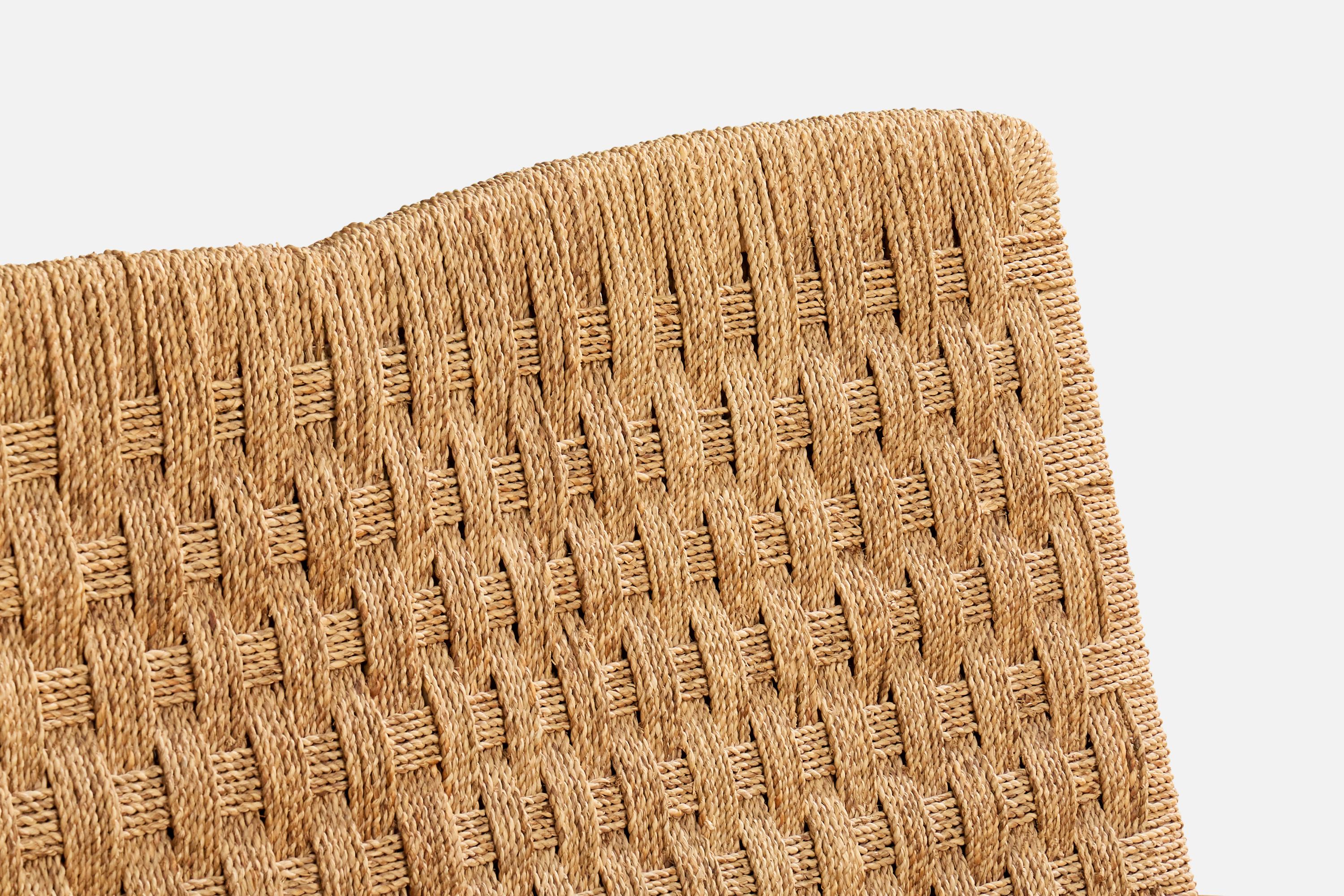 Augusto Romano Atribución, Sofá, Madera, Rush, Italia, Década de 1940 en venta 2