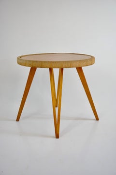 Augusto Romano Rundbuche und Stroh  Couchtisch, 1948