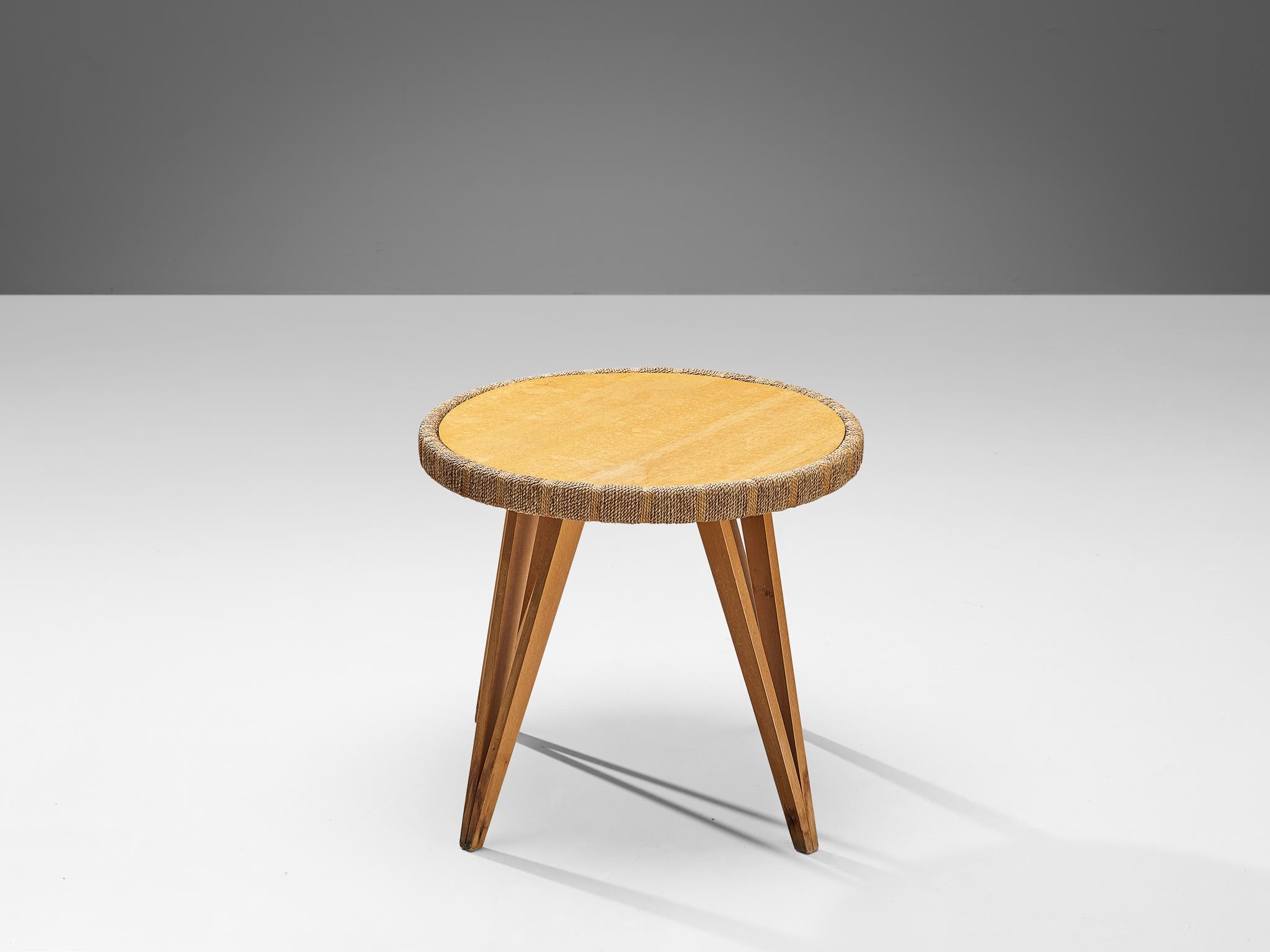 straw side table