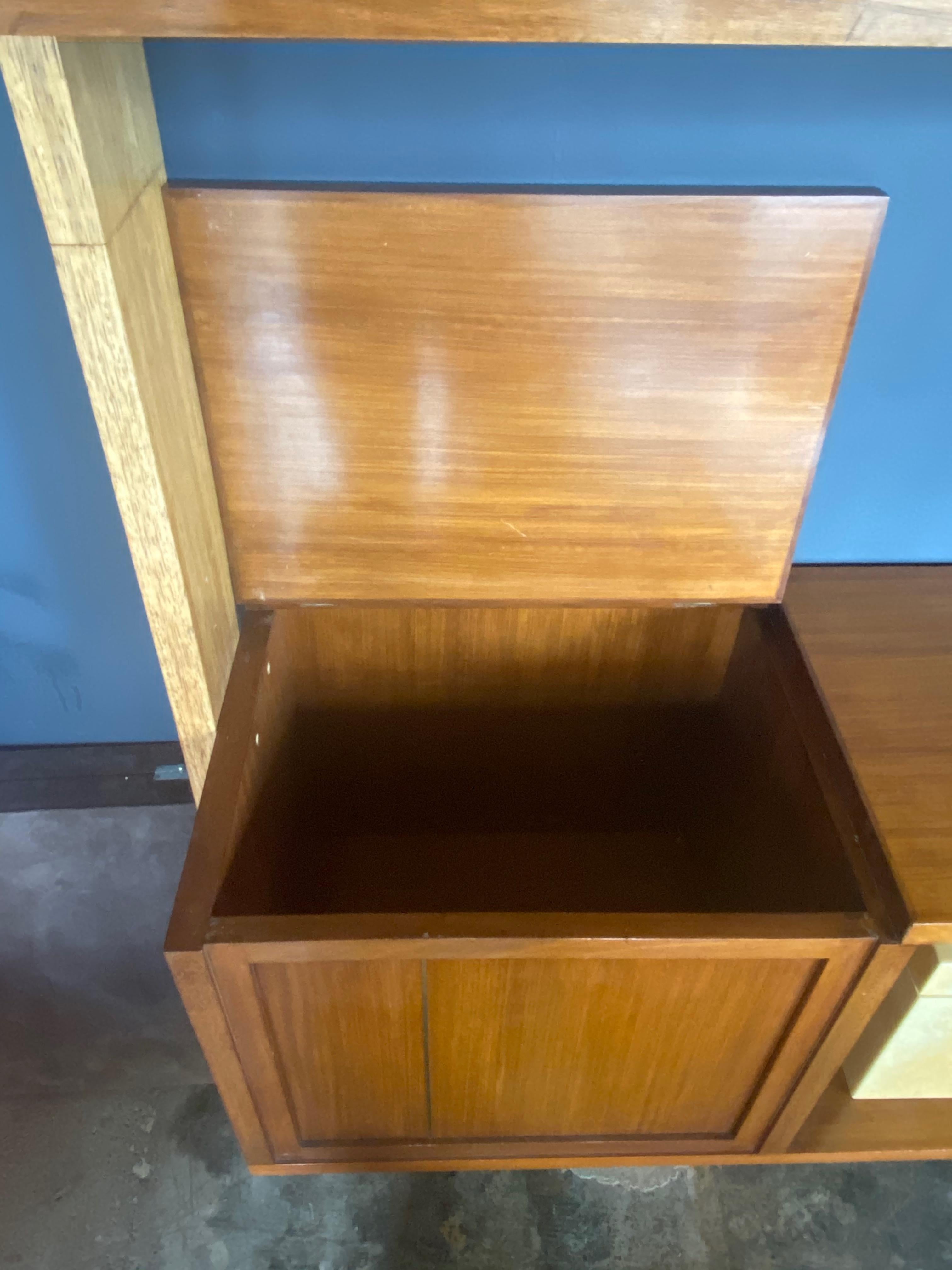 Augusto Romano Walnut and Brass Bookcase, Italy, 1950s 3