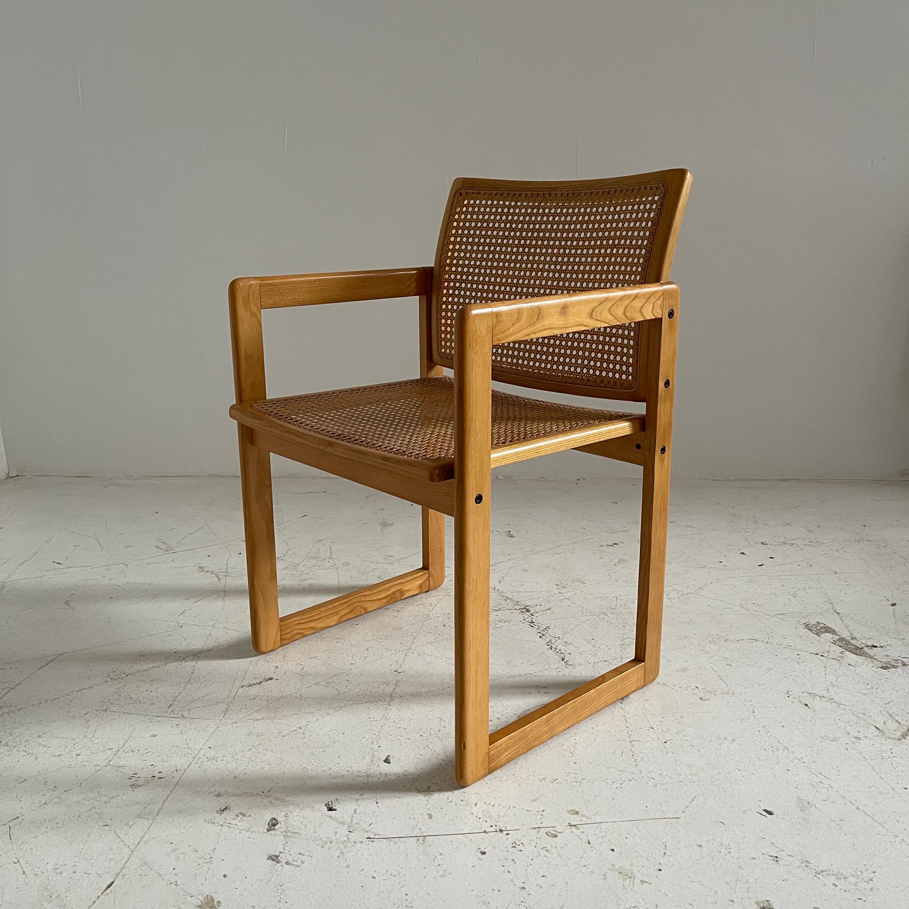 Augusto Savini Attributed Dining Chairs by Pozzi, Set of Five, Italy 1980 For Sale 4