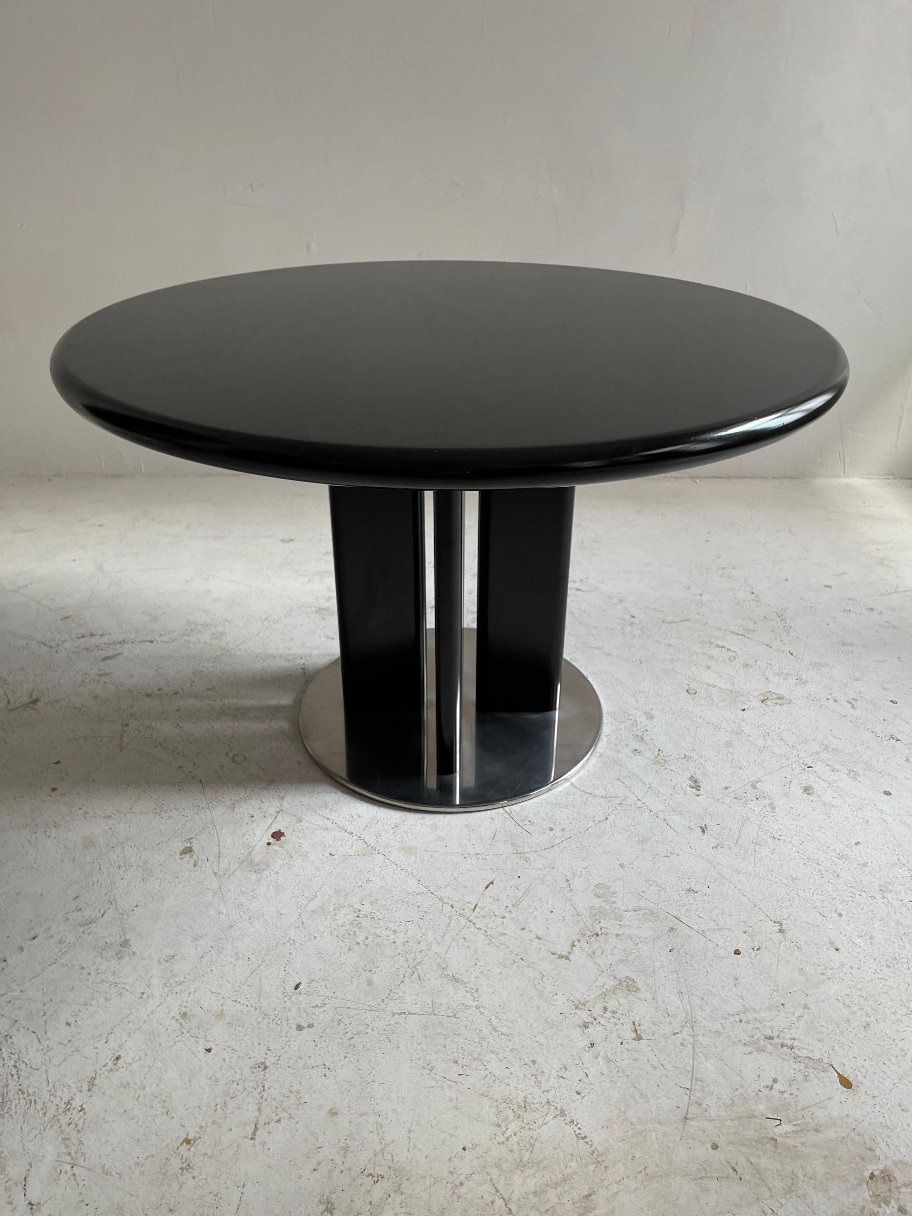 Lacquered Augusto Savini Dining Table by Pozzi, Italy, 1970s