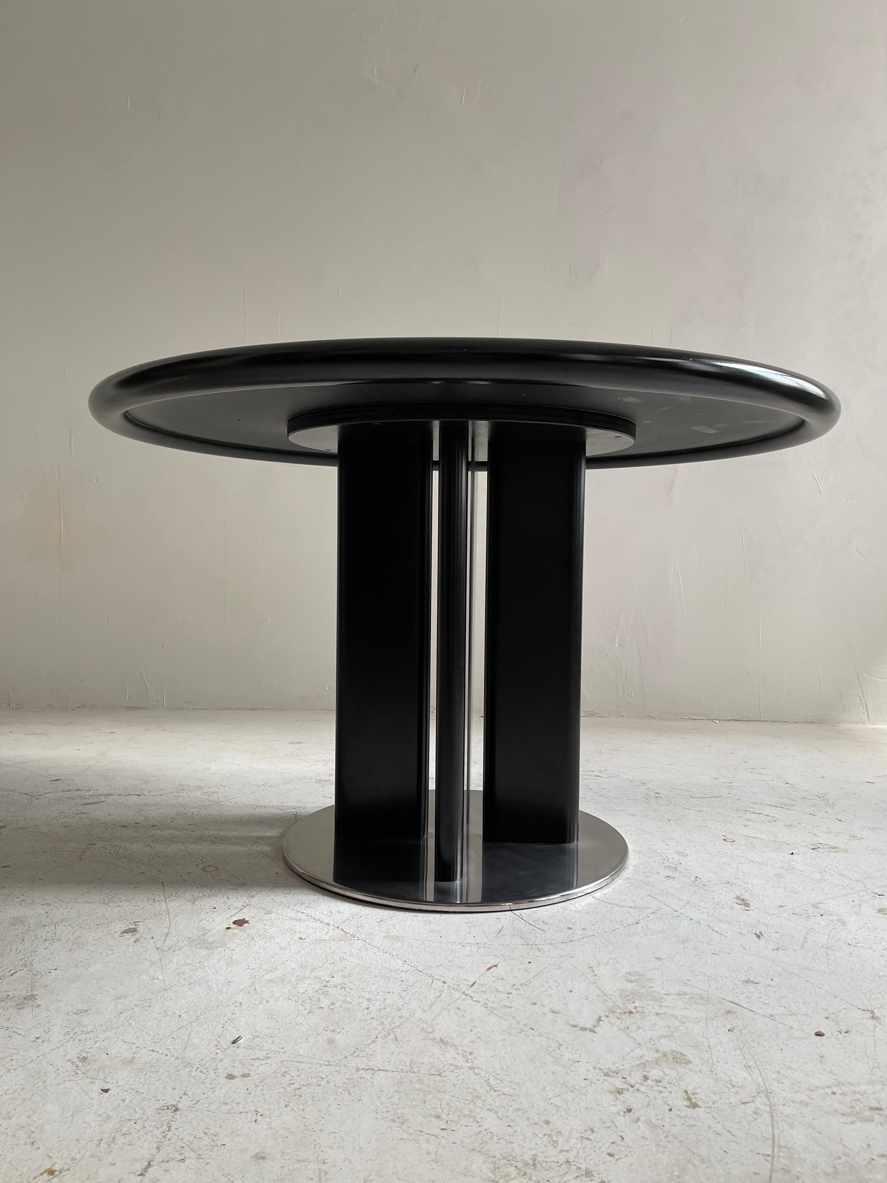 Metal Augusto Savini Dining Table by Pozzi, Italy, 1970s