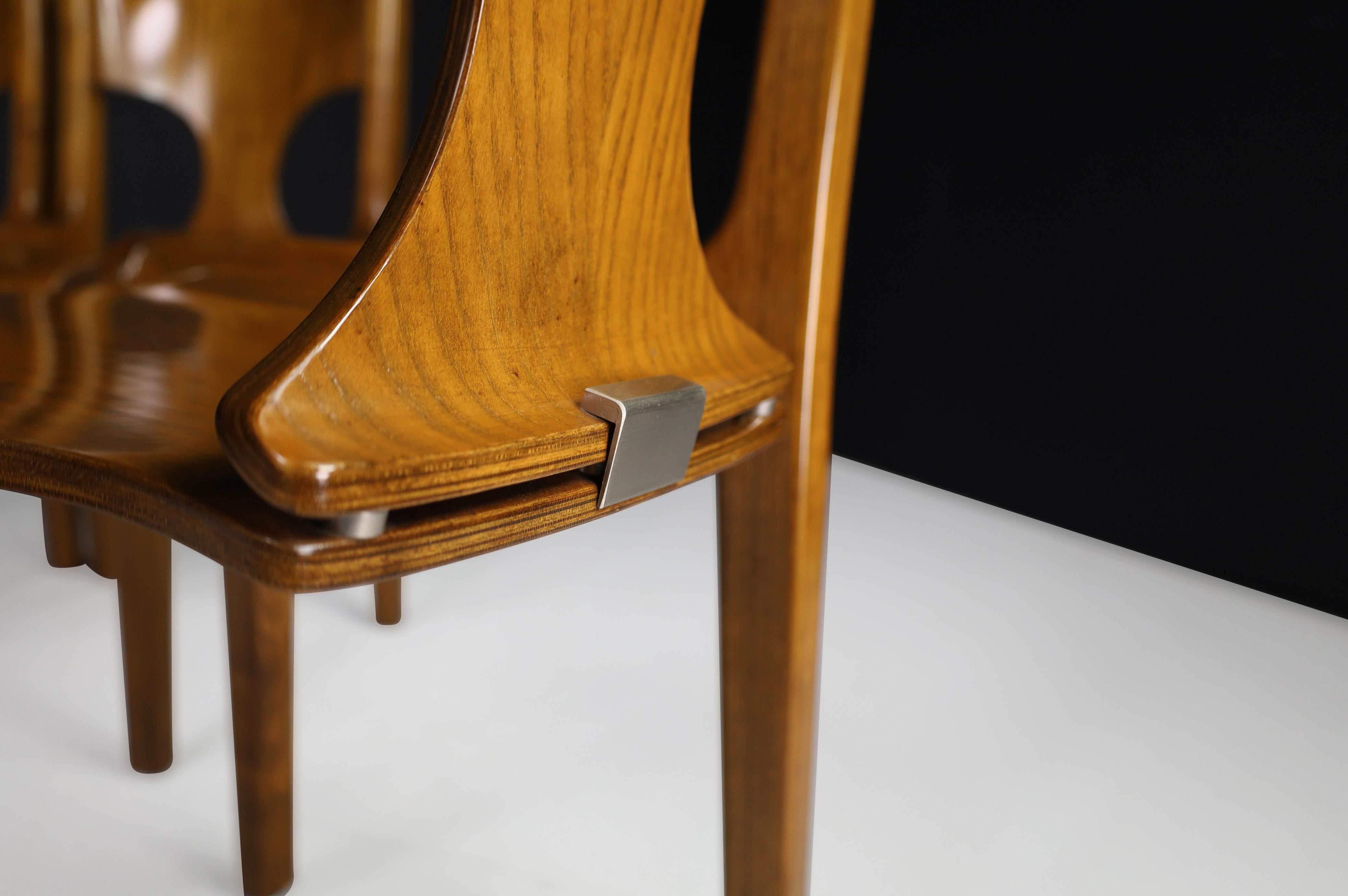 Augusto Savini for Pozzi Dining Room Chairs, Italy 1968.   For Sale 5