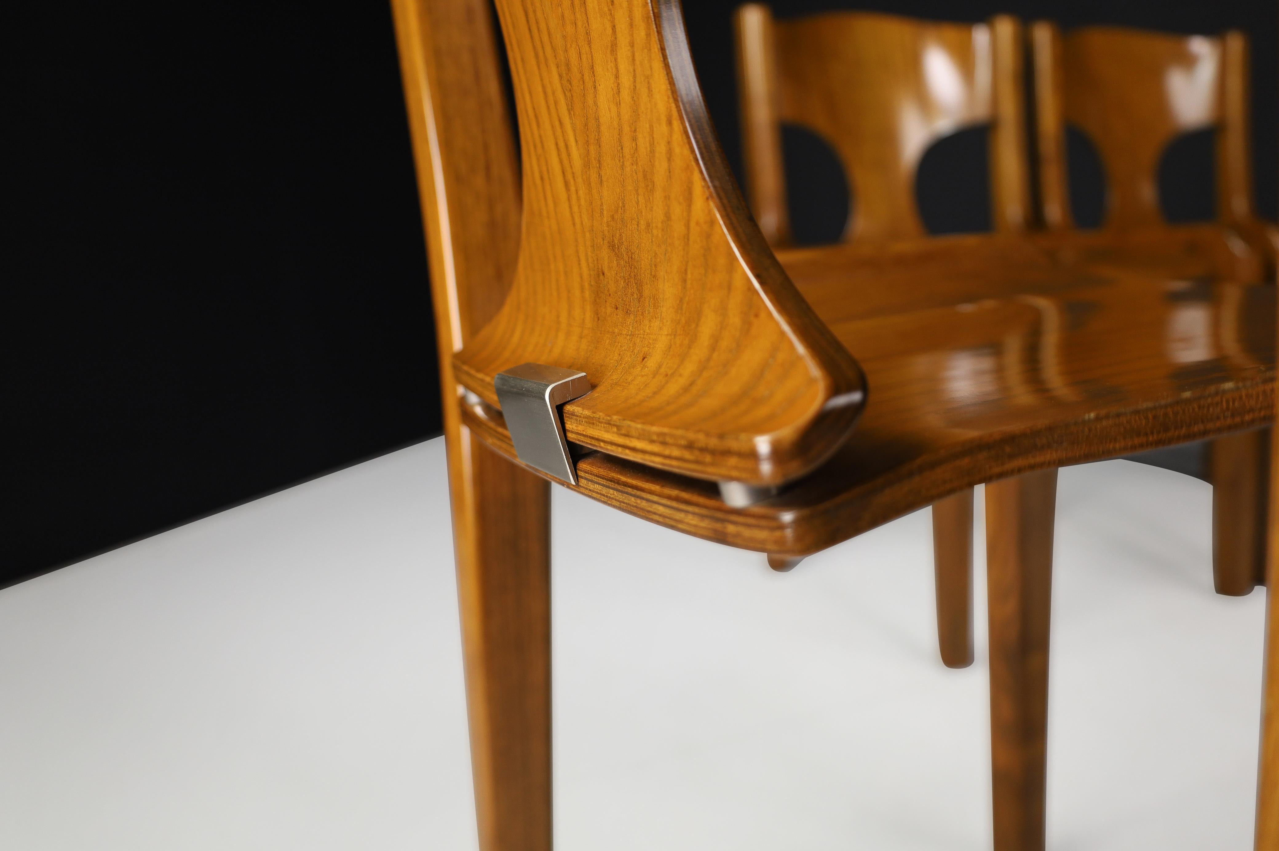 20th Century Augusto Savini for Pozzi Dining Room Chairs, Italy 1968.   For Sale