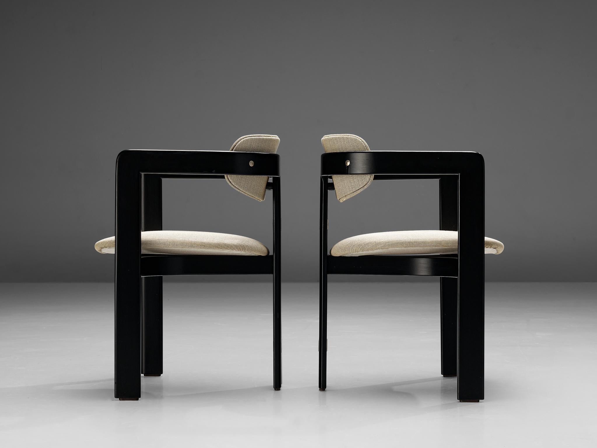 italien Paire de chaises de salle à manger «amplona » d'Augusto Savini pour Pozzi  en vente