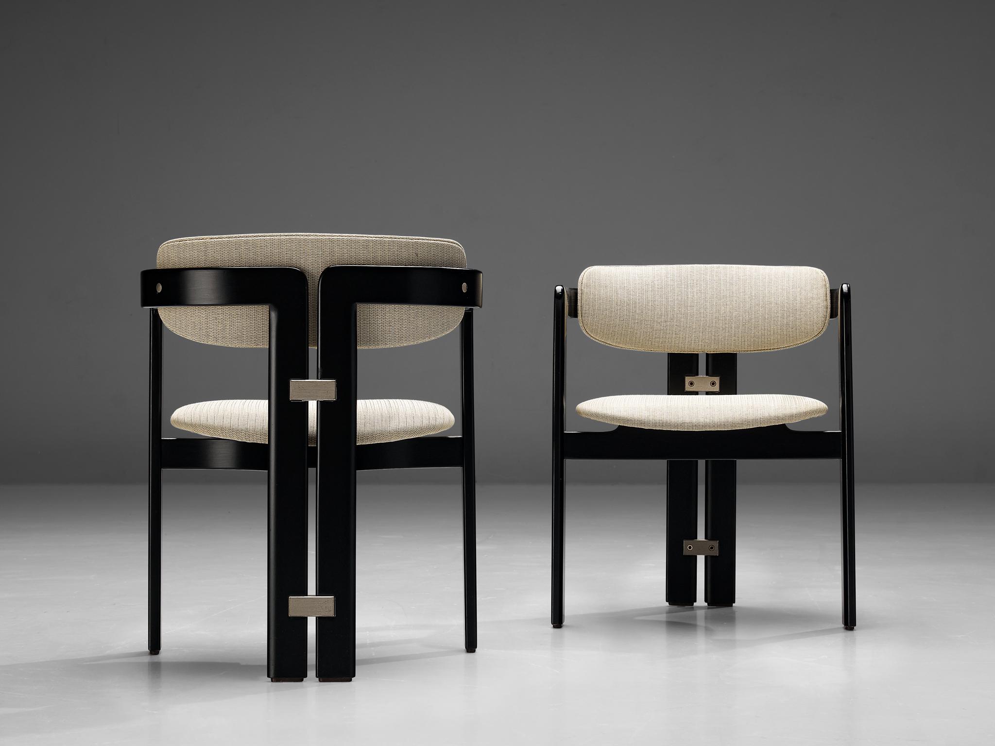 Milieu du XXe siècle Paire de chaises de salle à manger «amplona » d'Augusto Savini pour Pozzi  en vente