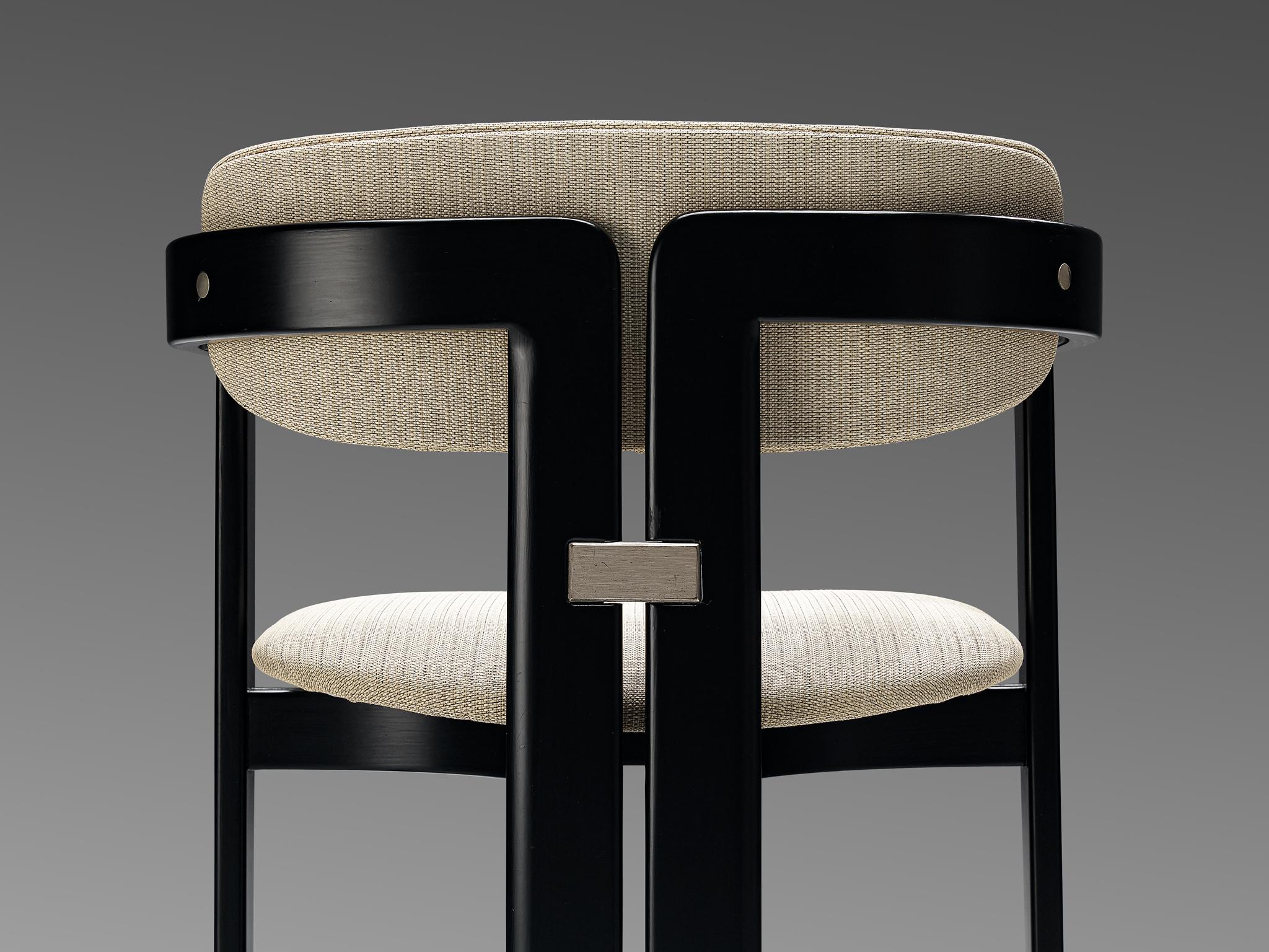 Aluminium Paire de chaises de salle à manger «amplona » d'Augusto Savini pour Pozzi  en vente