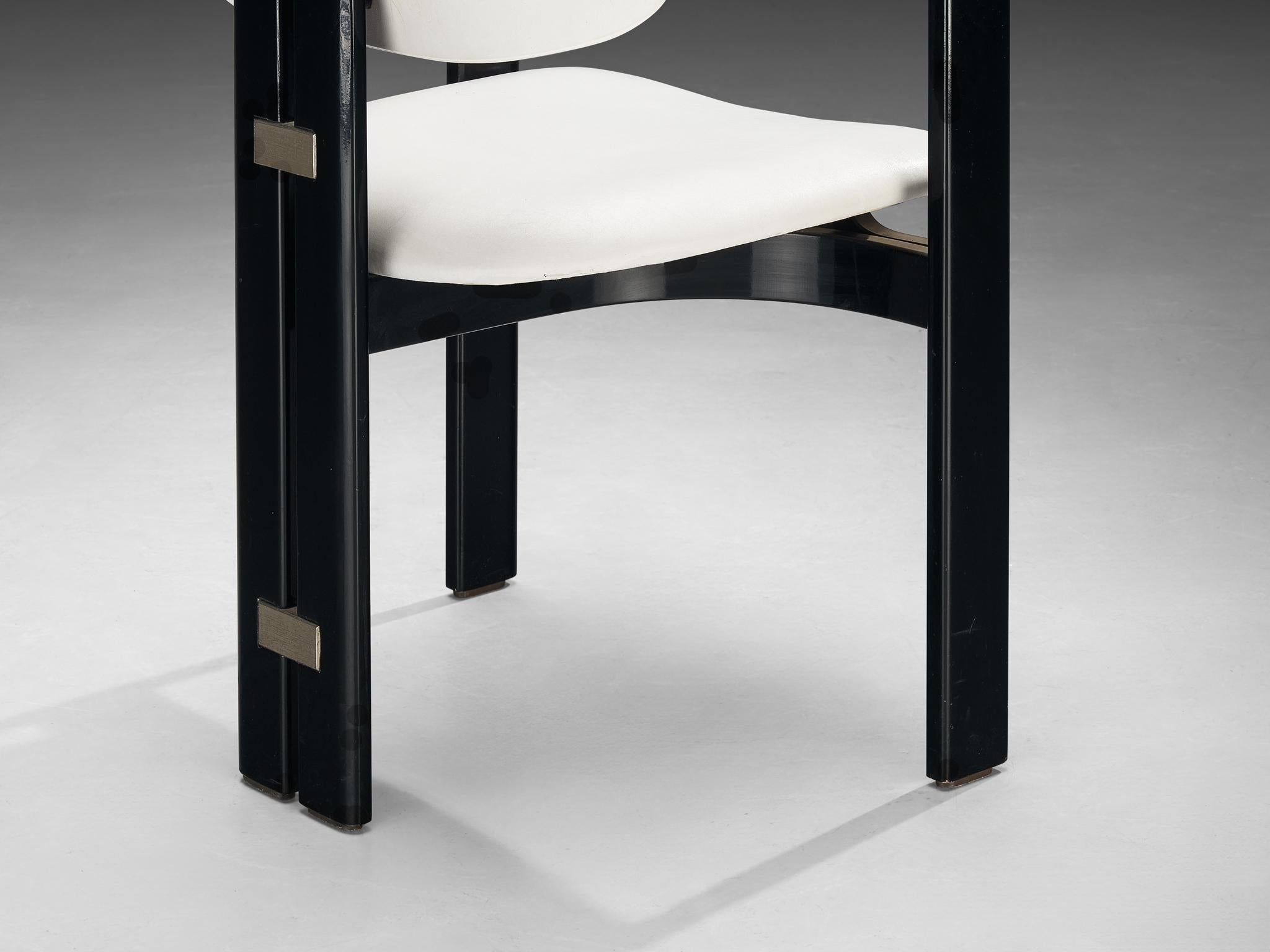 Augusto Savini for Pozzi 'Pamplona' Dining Chairs in White Upholstery 3