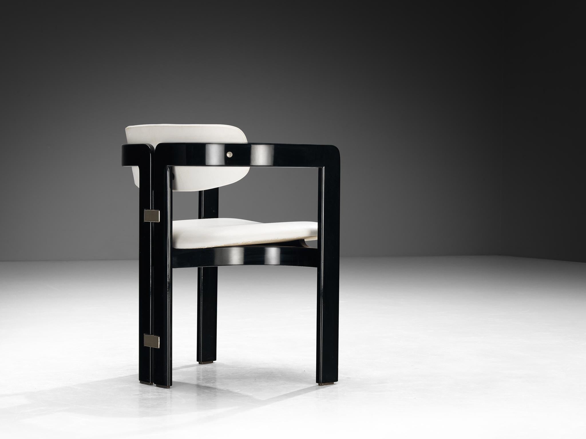 Augusto Savini for Pozzi 'Pamplona' Dining Chairs in White Upholstery 4