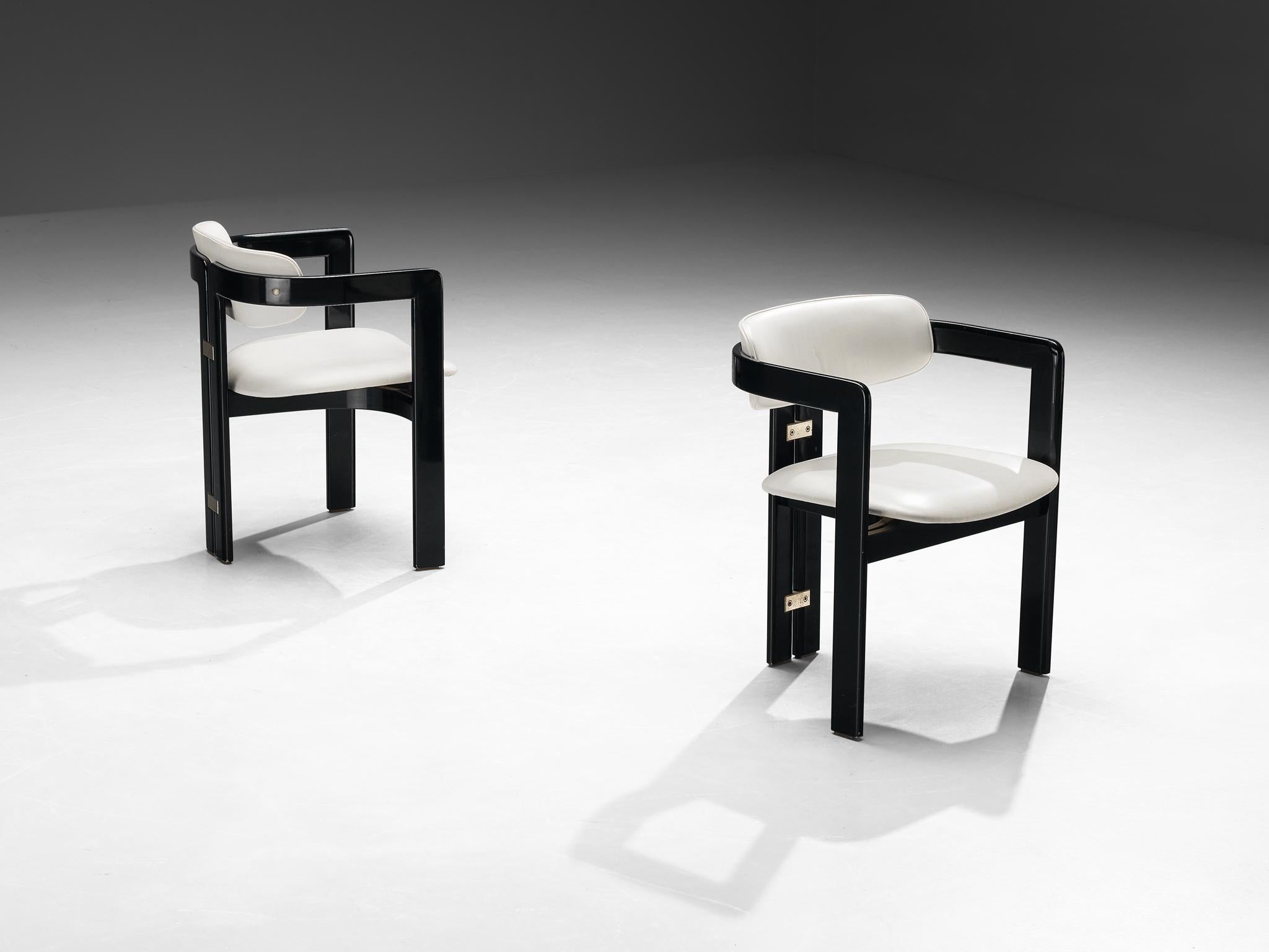 Augusto Savini for Pozzi 'Pamplona' Dining Chairs in White Upholstery 5