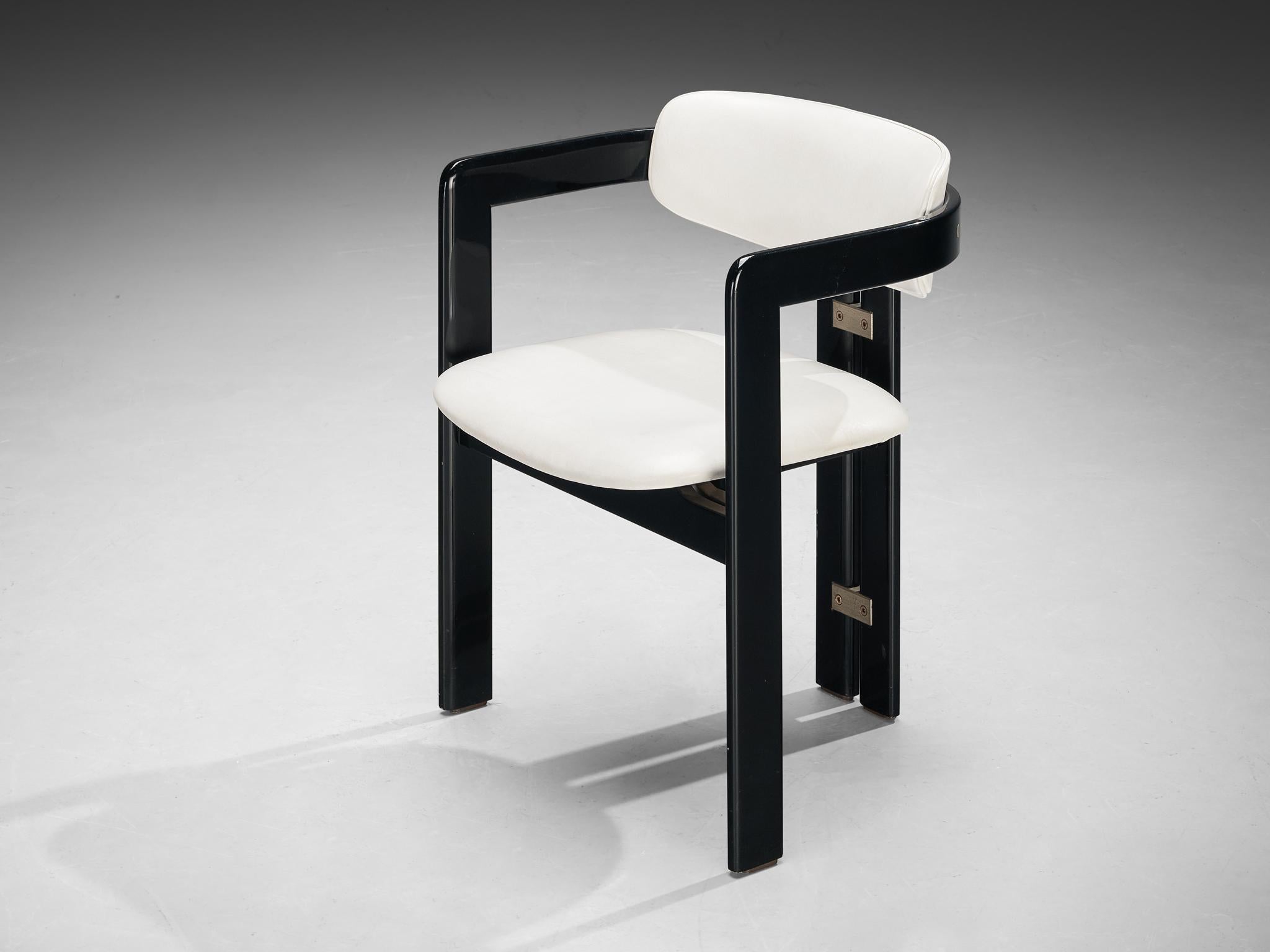 Augusto Savini for Pozzi 'Pamplona' Dining Chairs in White Upholstery 2