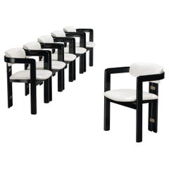 Augusto Savini for Pozzi 'Pamplona' Dining Chairs in White Upholstery