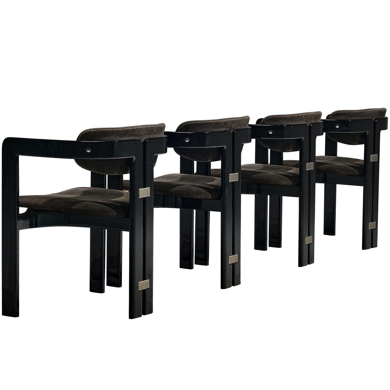 Augusto Savini for Pozzi Set of Four Pamplona Chairs
