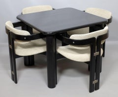Augusto Savini for Pozzi Set of Four  Pamplona Dining Chairs and Table