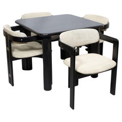 Augusto Savini for Pozzi Set of Four Pamplona Dining Chairs and Table