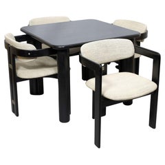 Augusto Savini pour Pozzi - Ensemble de quatre pièces  Chaises et table à manger Pamplona