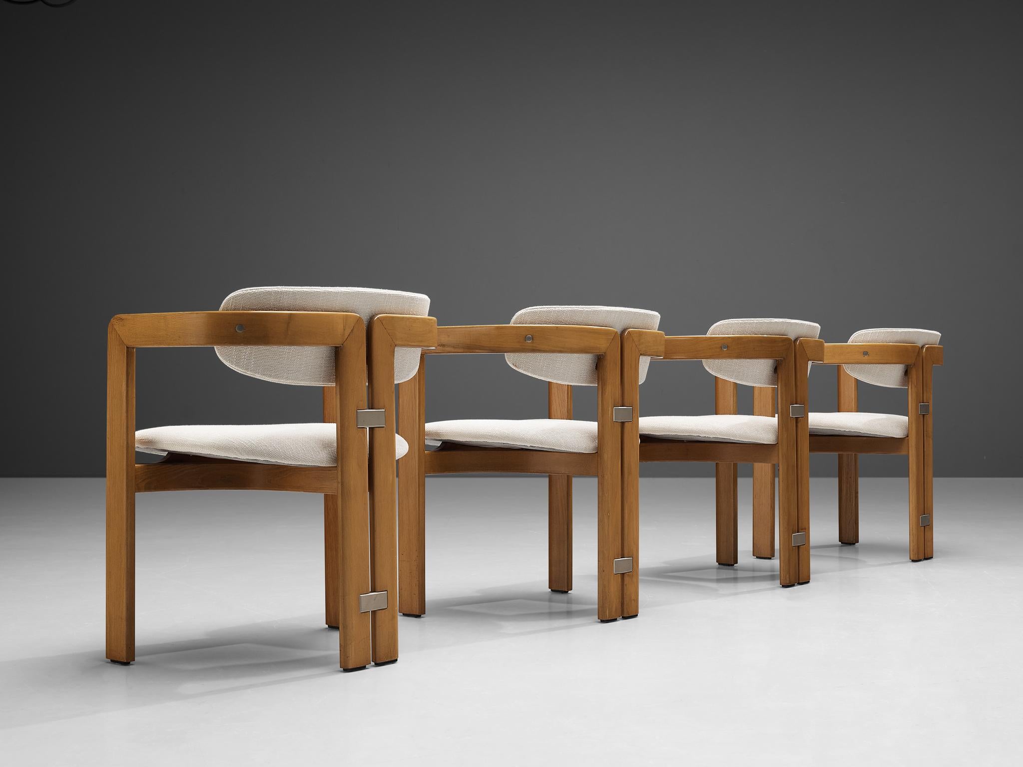 Aluminum Augusto Savini for Pozzi Set of Four ‘Pamplona’ Dining Chairs