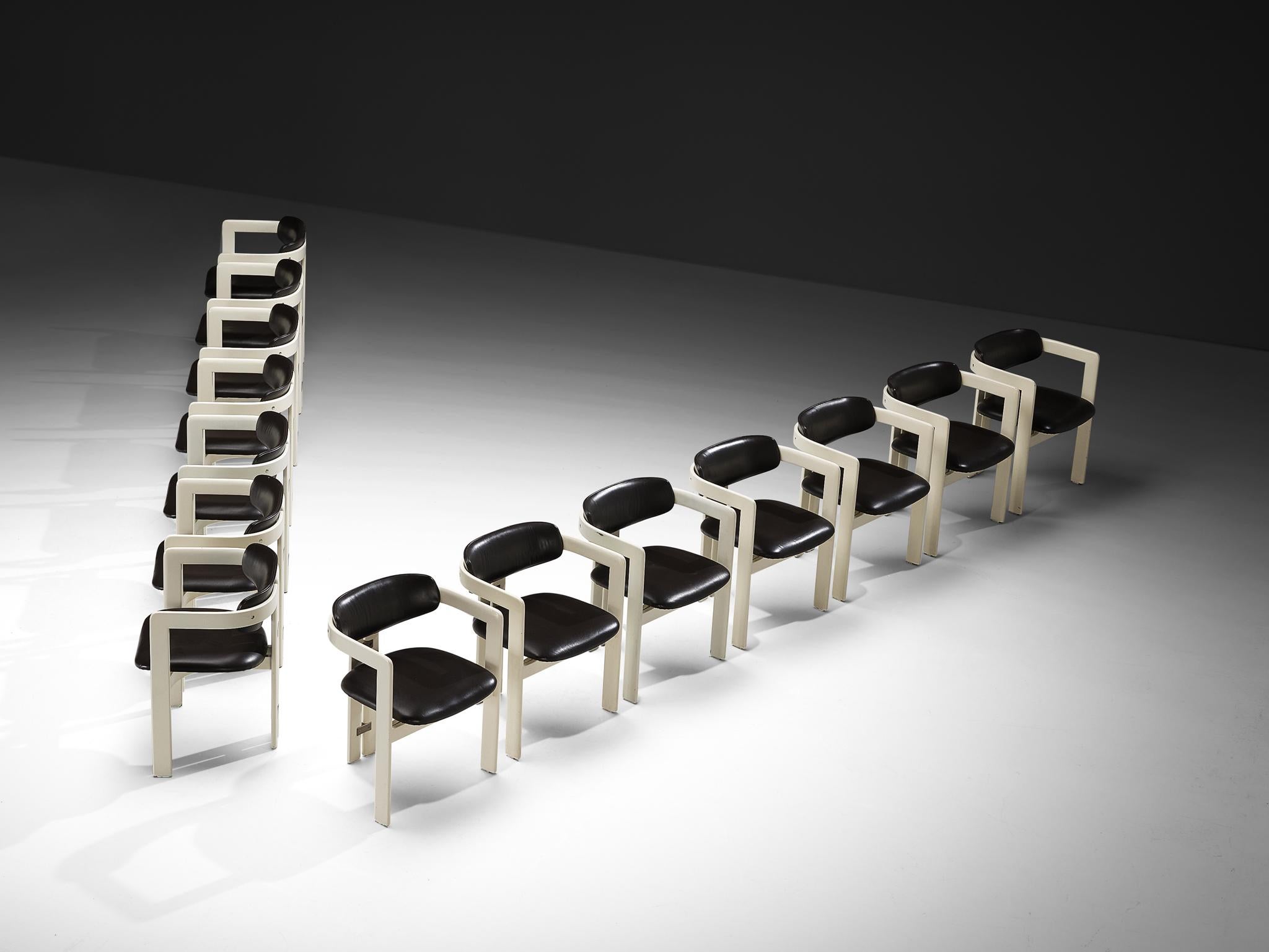 Augusto Savini for Pozzi Set of Fourteen 'Pamplona' Dining Chairs 4