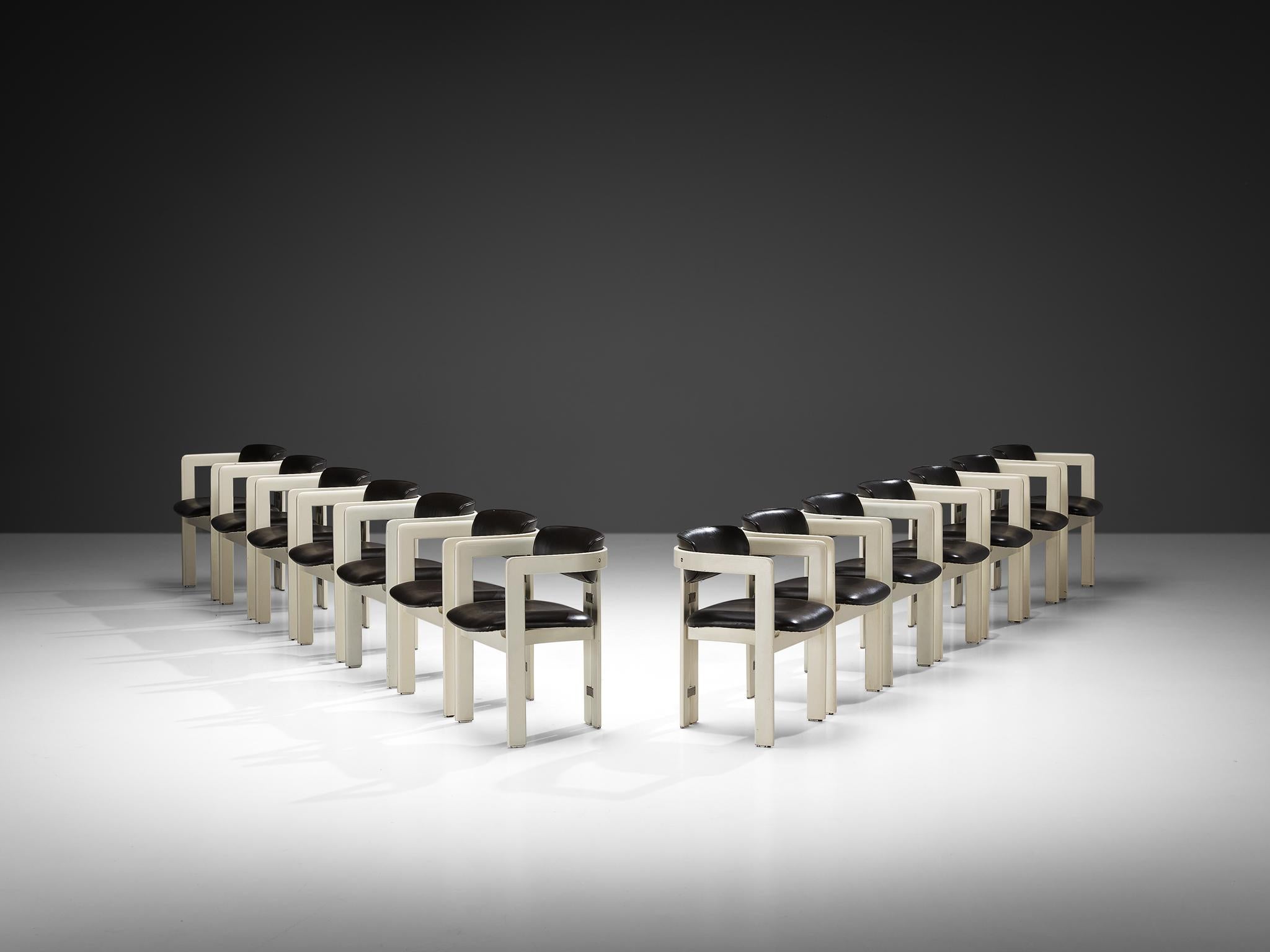 Augusto Savini for Pozzi Set of Fourteen 'Pamplona' Dining Chairs 1