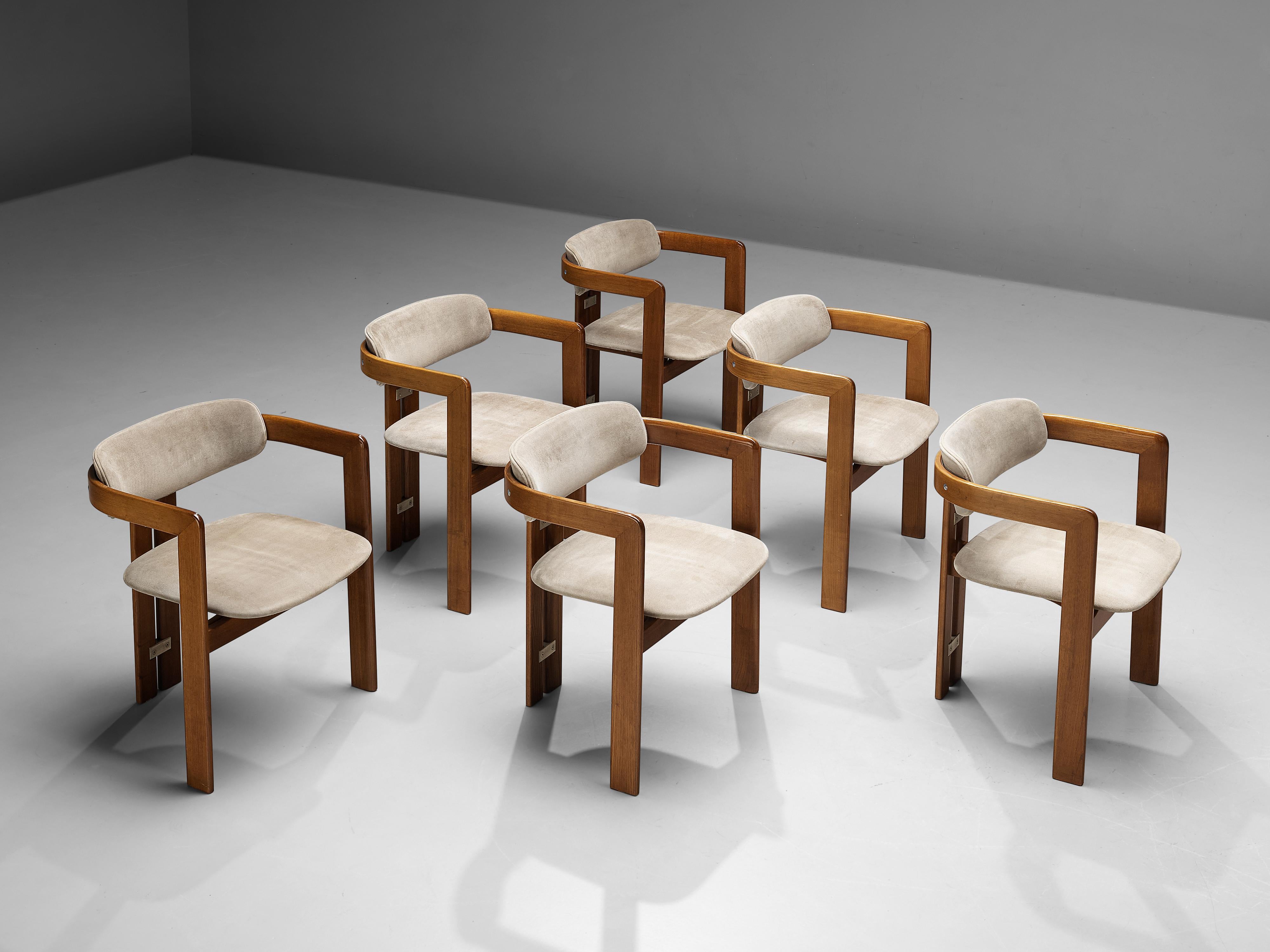 Italian Augusto Savini for Pozzi Set of Six ‘Pamplona’ Dining Chairs