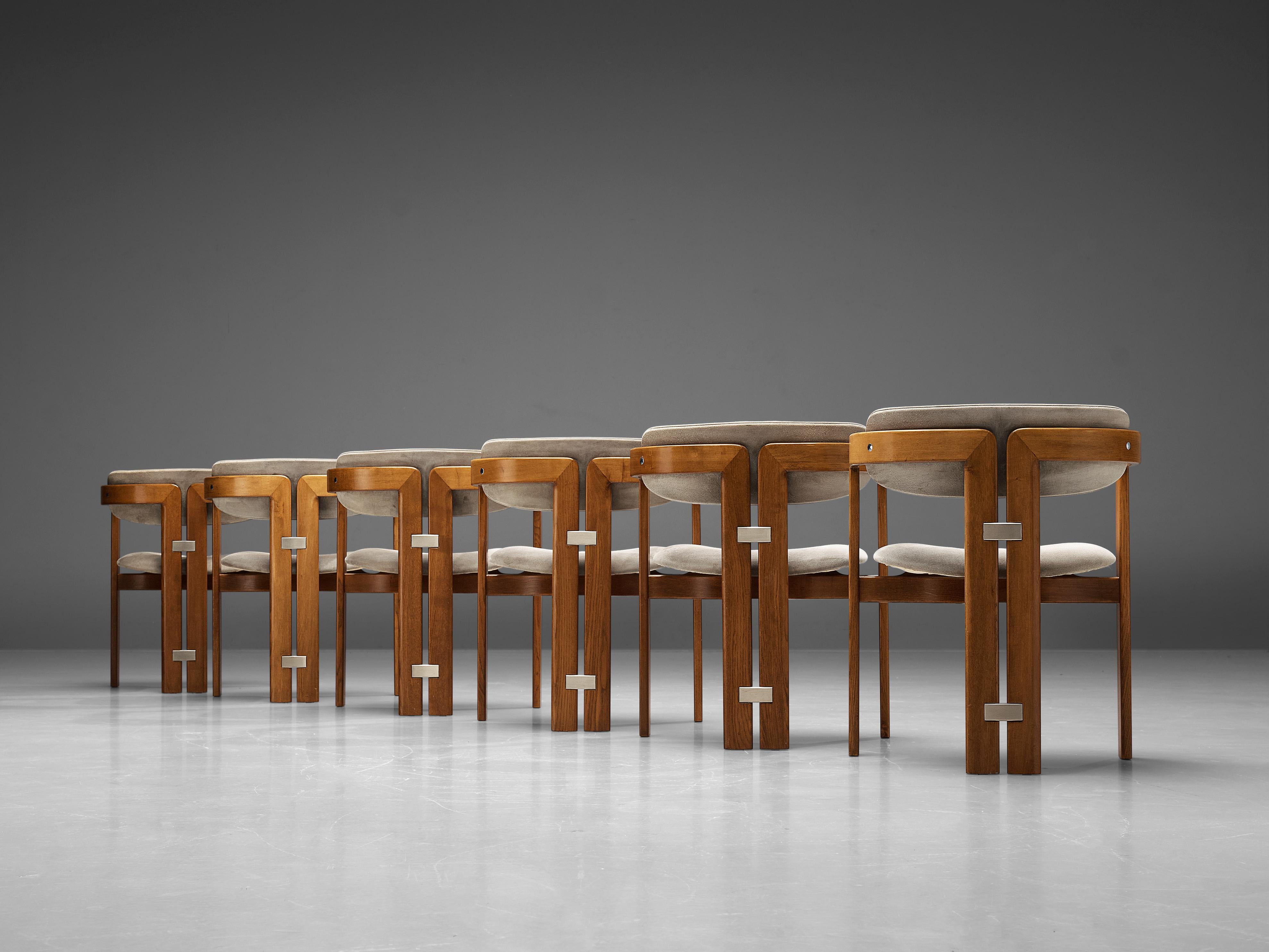 Augusto Savini for Pozzi Set of Six ‘Pamplona’ Dining Chairs In Good Condition In Waalwijk, NL