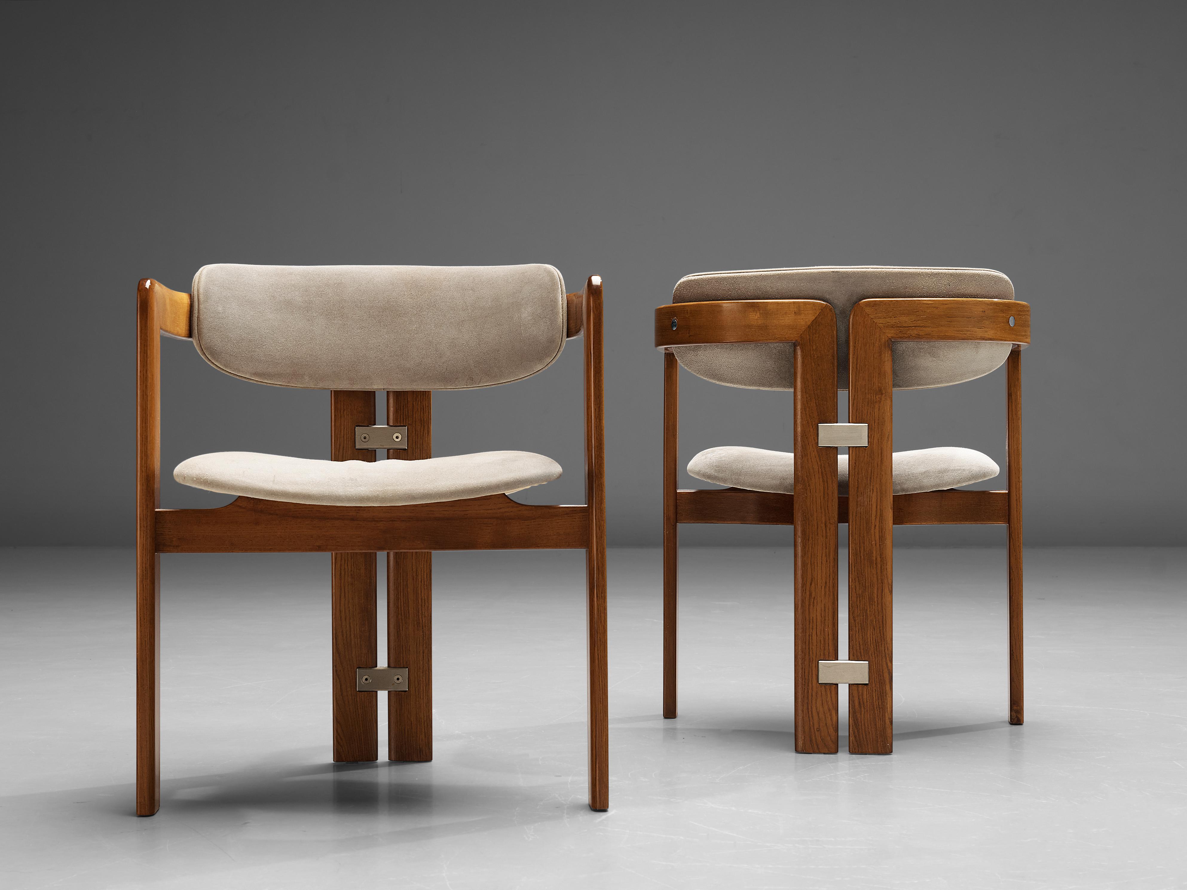 Aluminum Augusto Savini for Pozzi Set of Six ‘Pamplona’ Dining Chairs