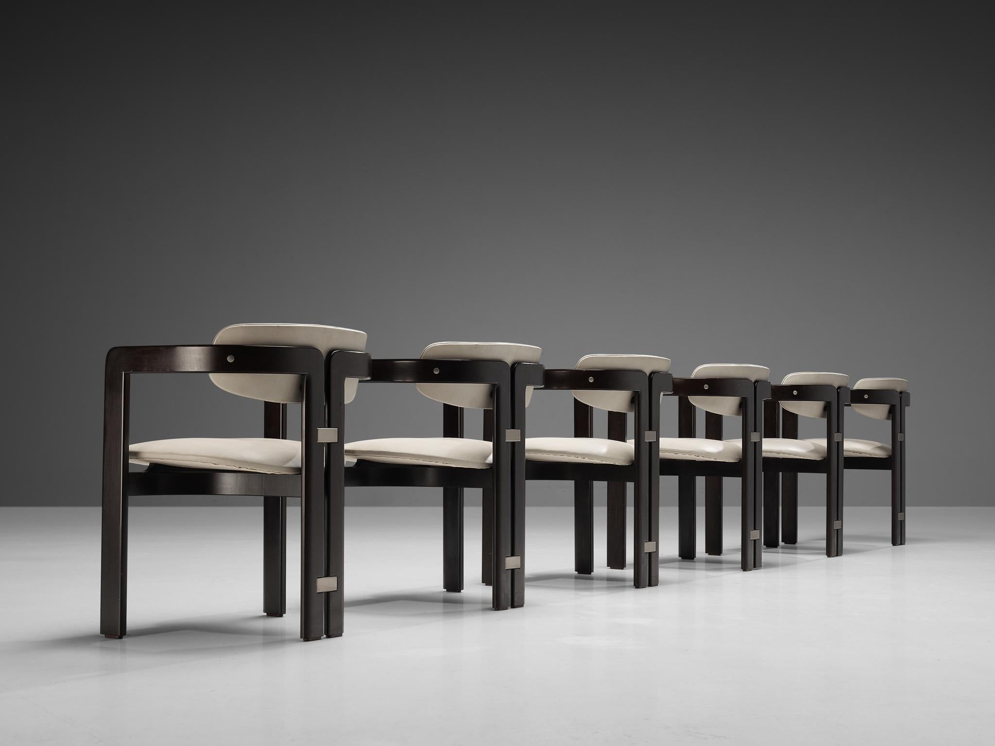 Augusto Savini for Pozzi Set of Six 'Pamplona' Dining Chairs In Good Condition In Waalwijk, NL