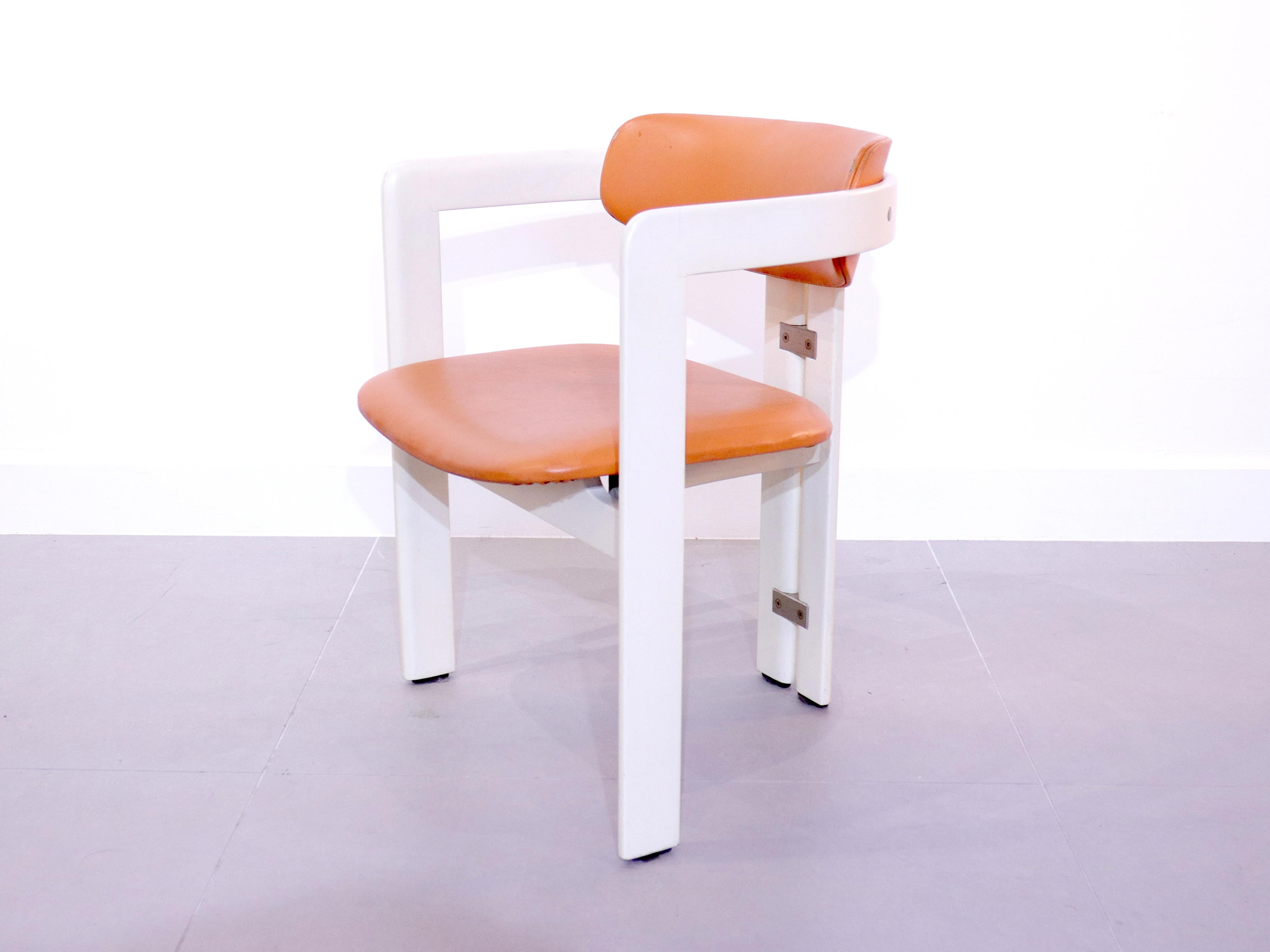 Ensemble de six chaises de salle à manger «amplona » d'Augusto Savini pour Pozzi, années 1960 Bon état - En vente à London, GB