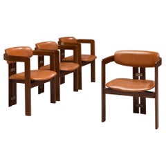 Augusto Savini Four 
Pamplona
 Chairs with Cognac Leather