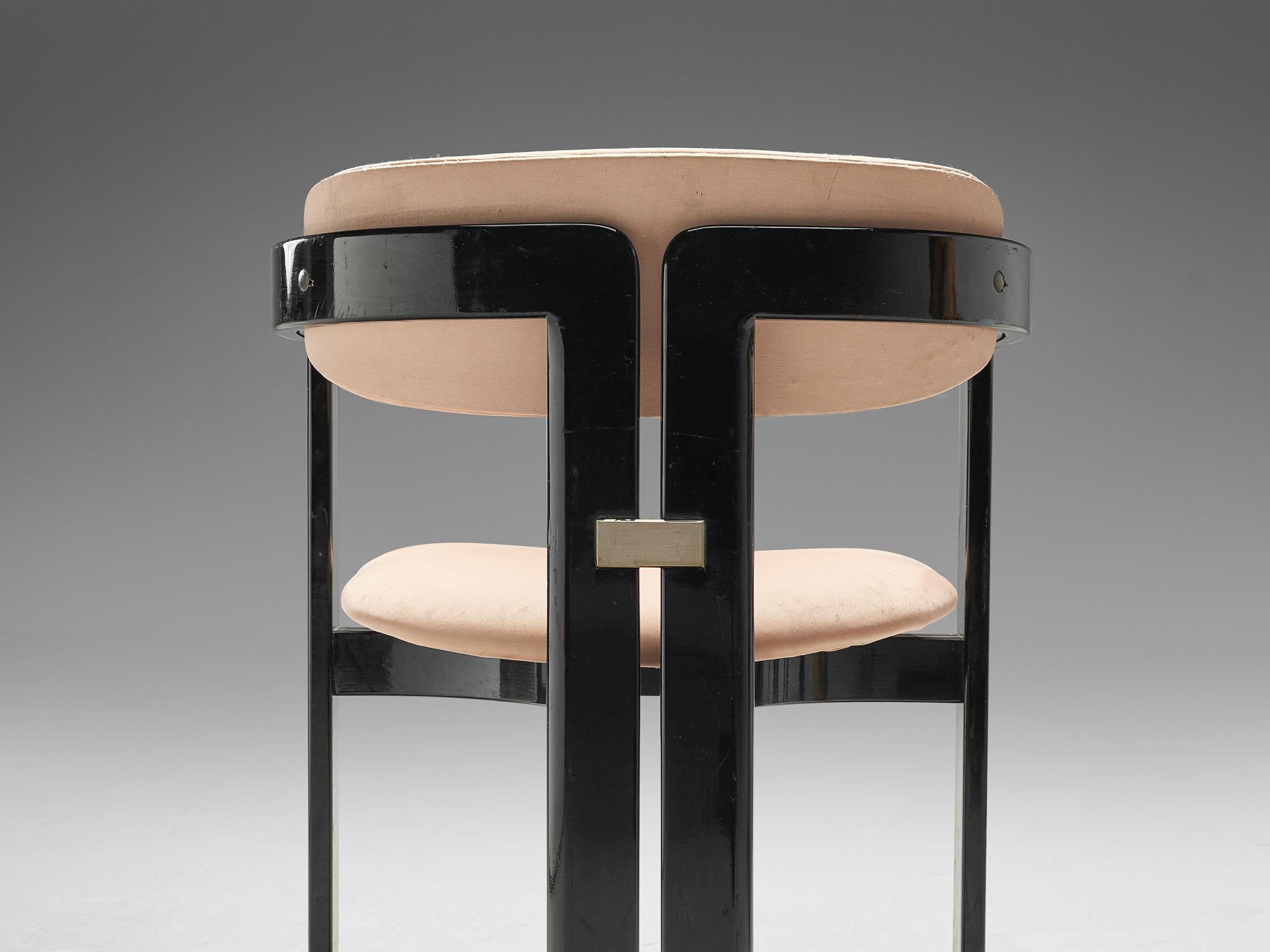 Augusto Savini: Paar Sessel „Pamplona“ aus Eschenholz und rosa Polsterung  (Moderne der Mitte des Jahrhunderts) im Angebot