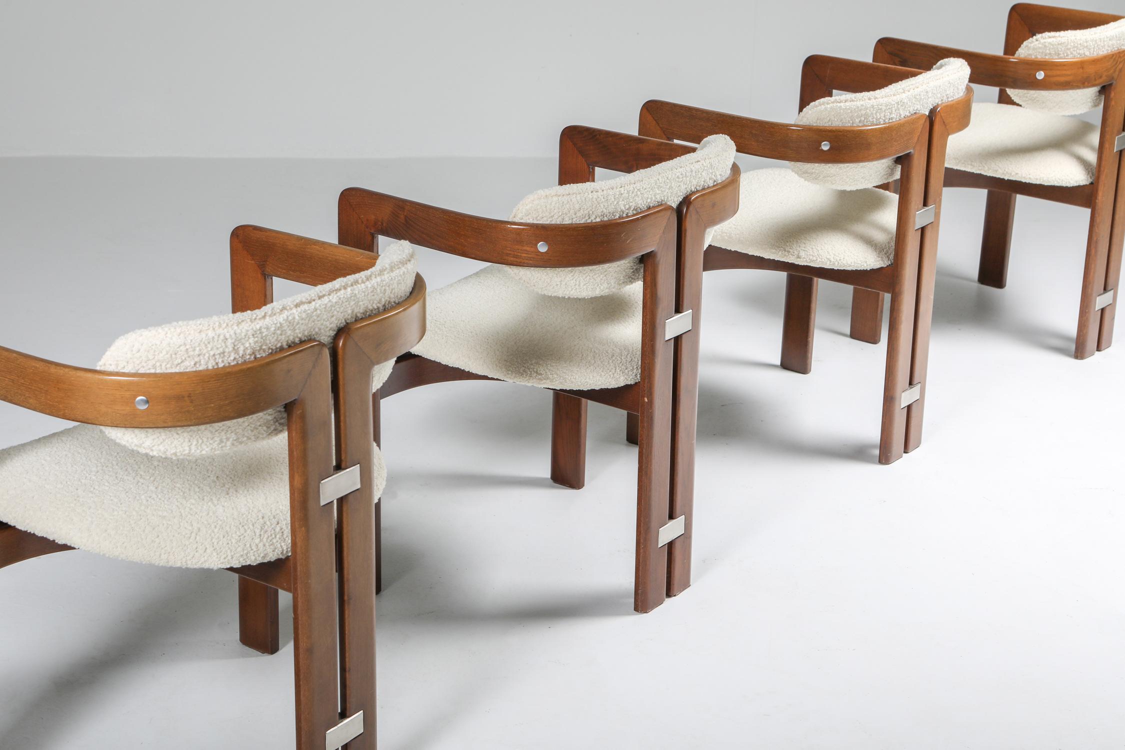 Aluminum Augusto Savini 'Pamplona' Armchairs, Set of Six