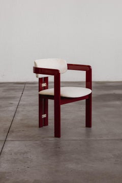 Augusto Savini “Pamplona” Chair for Pozzi, Cherry Red, 1965