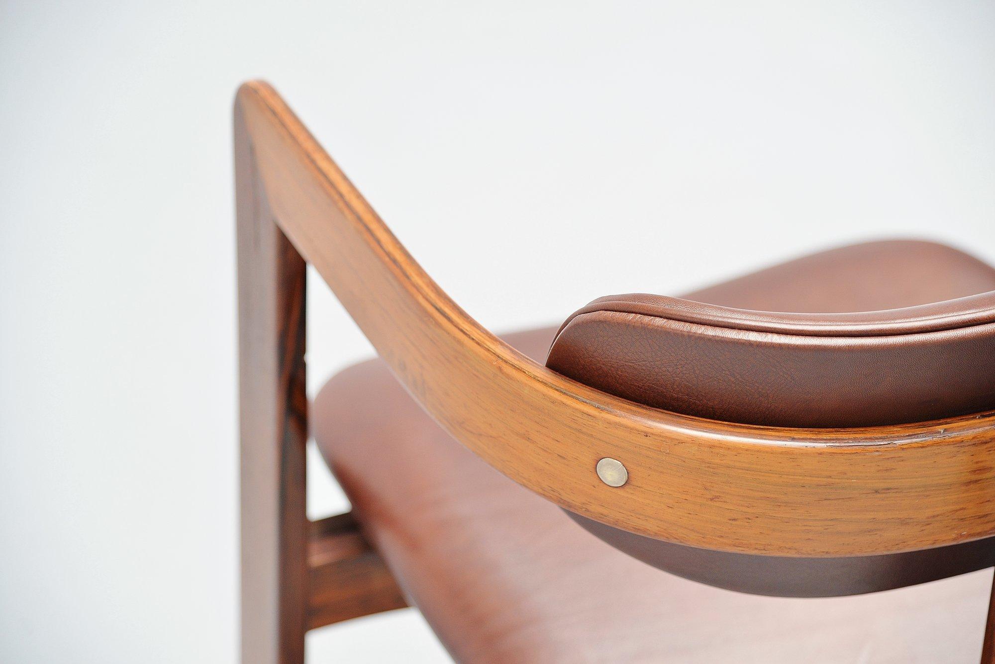 Augusto Savini Pamplona Chairs Pozzi, Italy, 1965 In Good Condition In Roosendaal, Noord Brabant