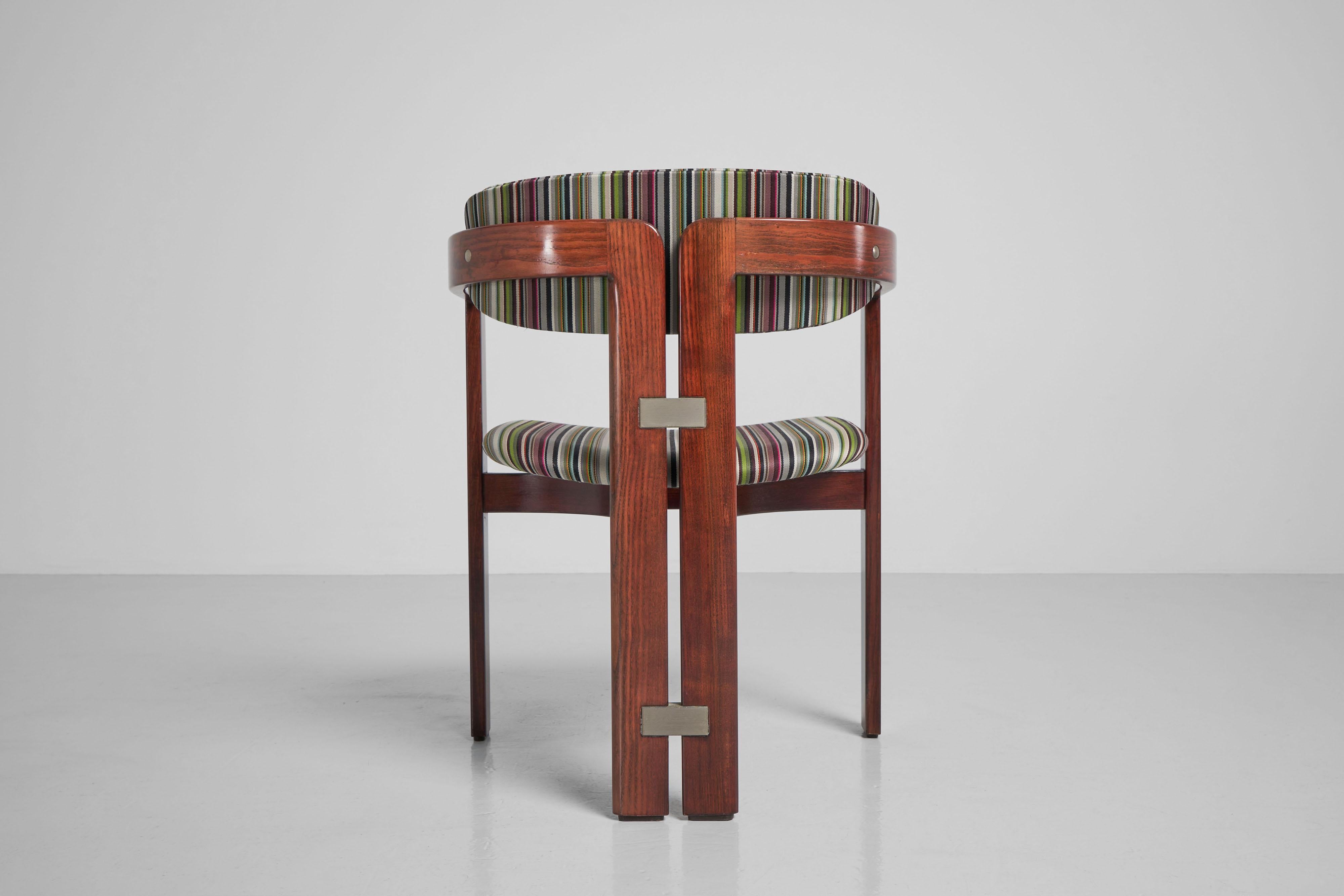 Augusto Savini Pamplona chairs set of 4 Pozzi 1965 For Sale 7