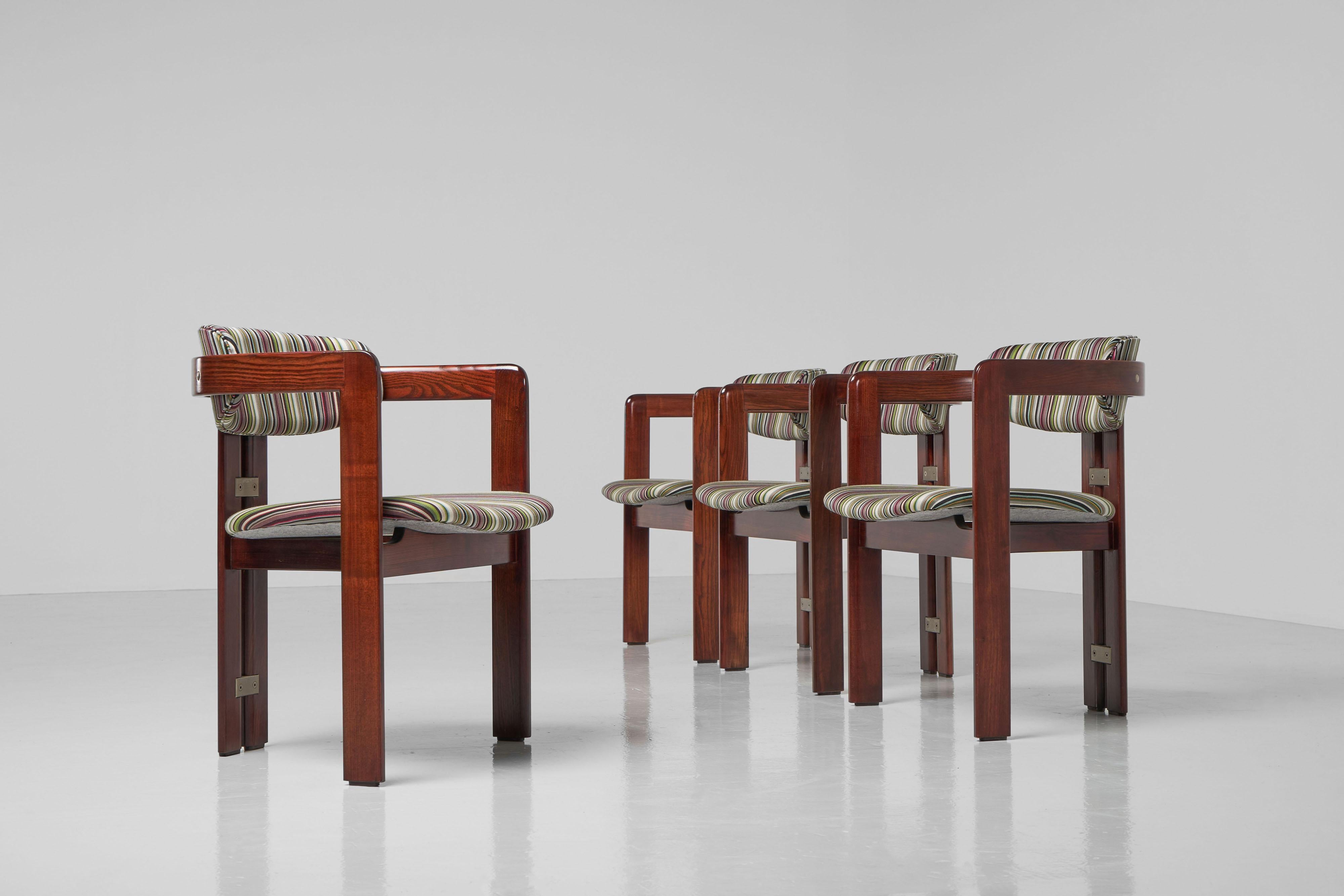 Augusto Savini Pamplona chairs set of 4 Pozzi 1965 For Sale 2