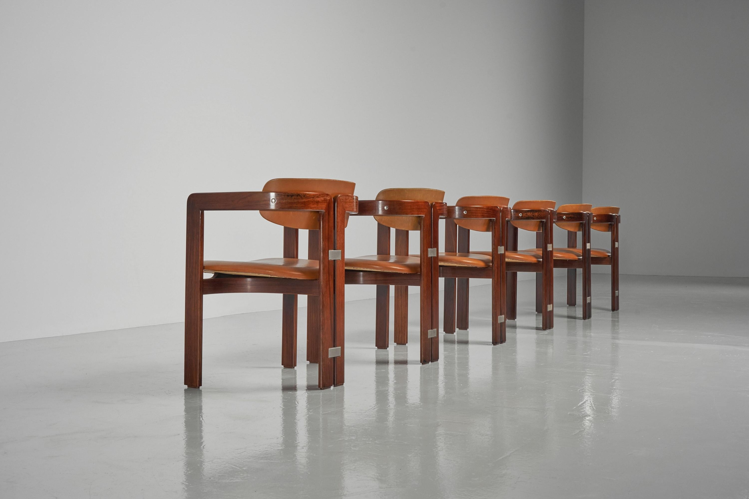 Augusto Savini Pamplona Chairs Set of 6 Pozzi Italy, 1965 For Sale 2