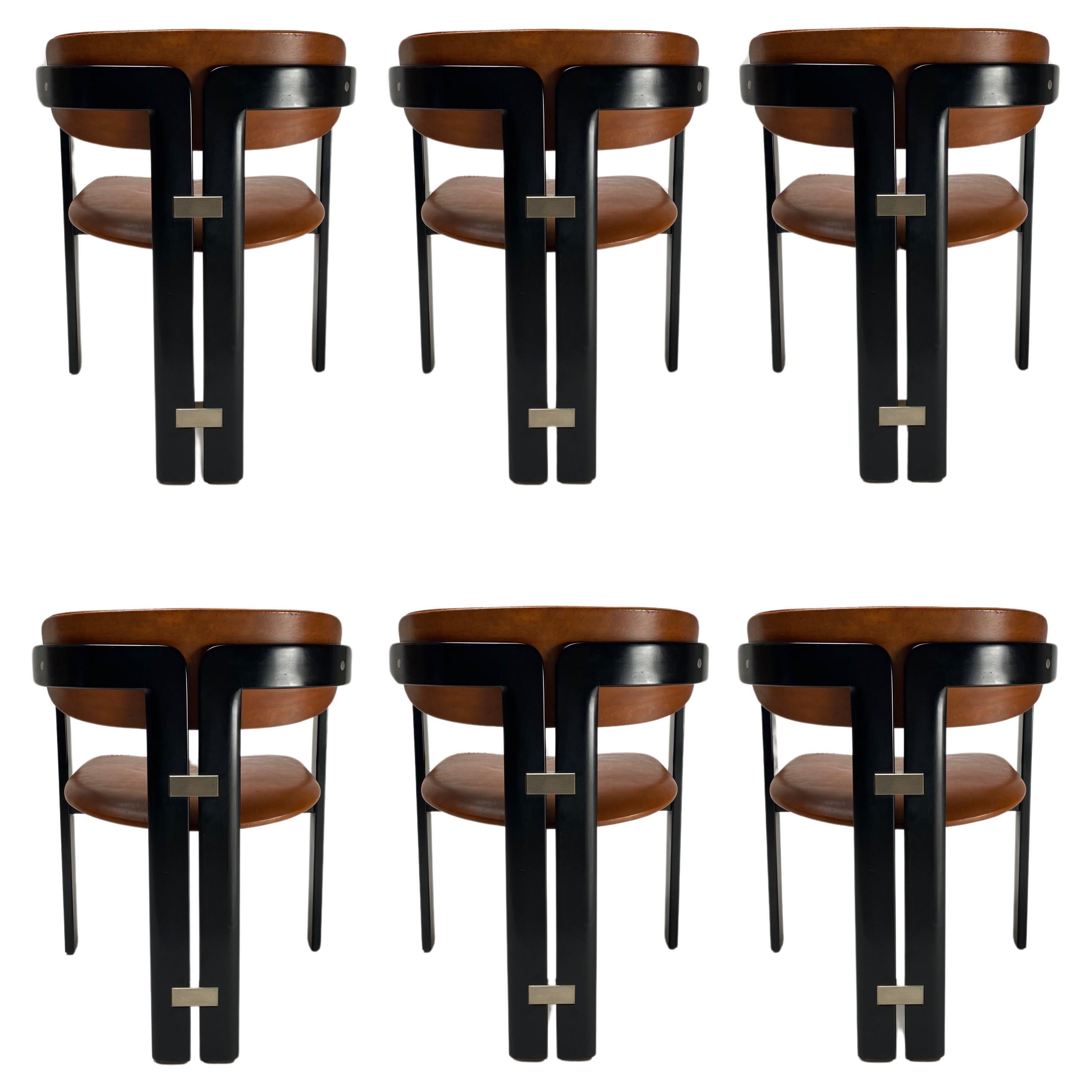 Augusto Savini Pamplona Chairs Set of 6 Pozzi Italy, 1965 For Sale