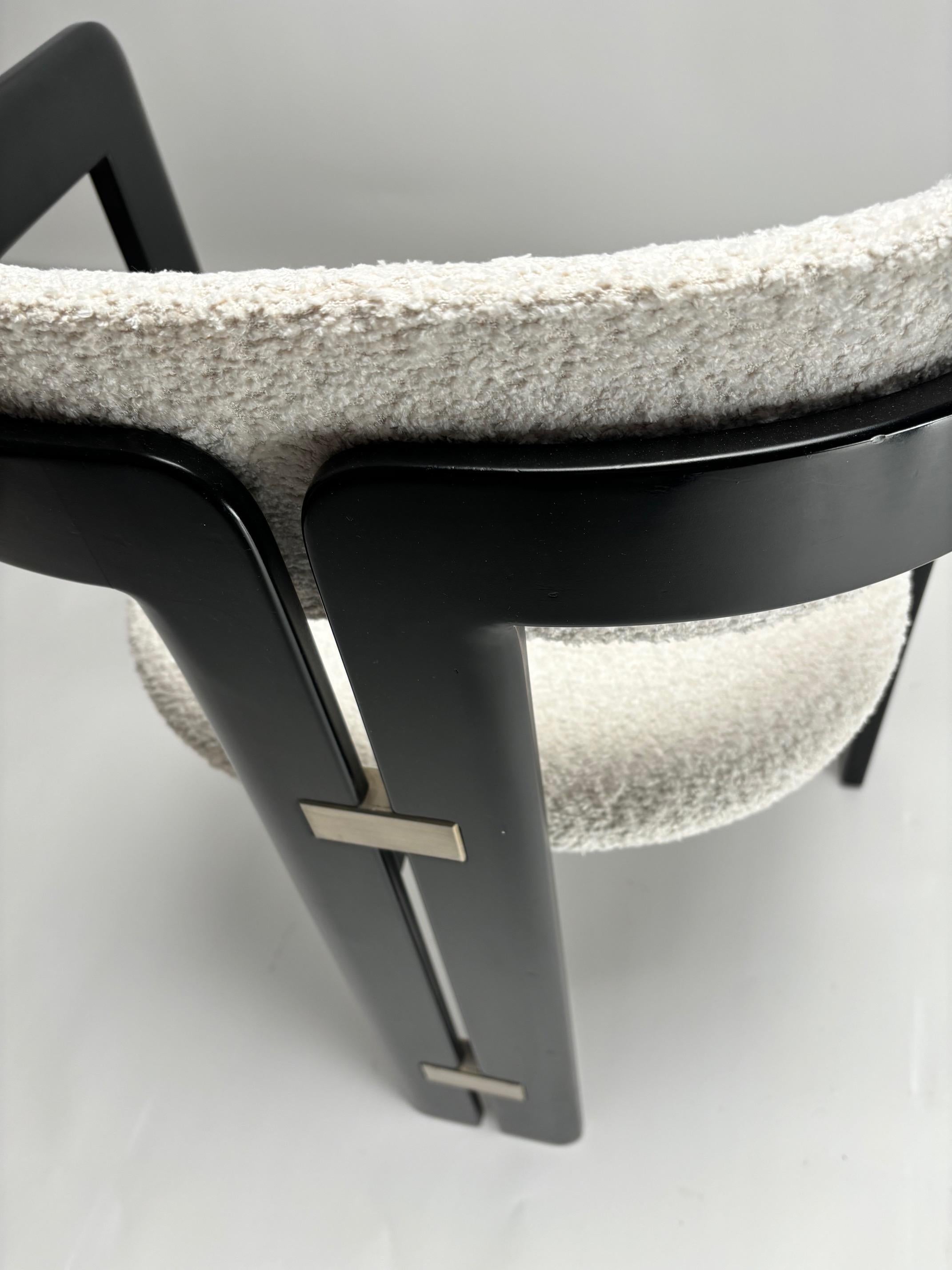 Bois Augusto Savini Chaises Pamplona Ensemble de 7 Pozzi Italie, 1965 en vente