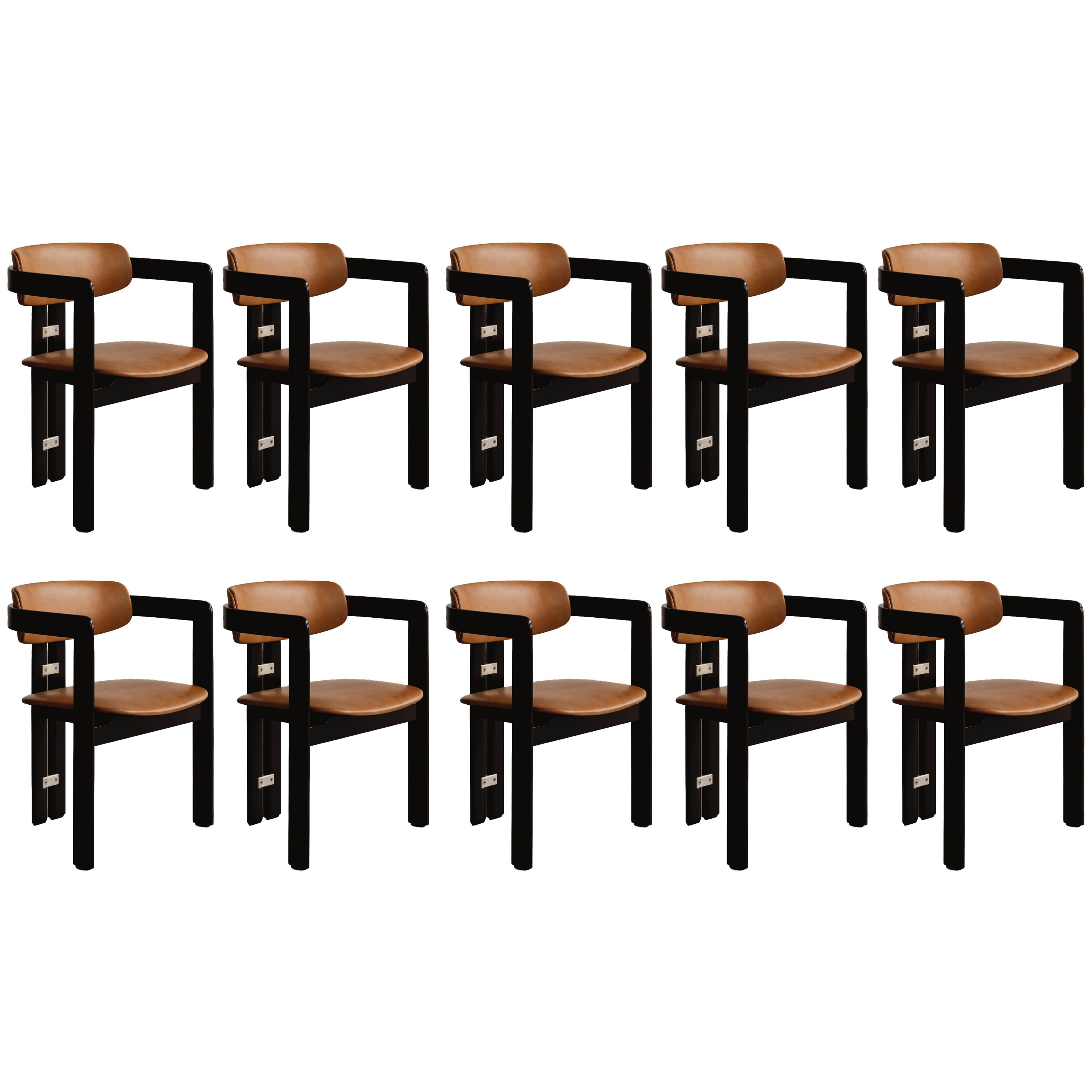 Chaises de salle à manger Pamplona d'Augusto Savini pour Pozzi, 1965, lot de 10