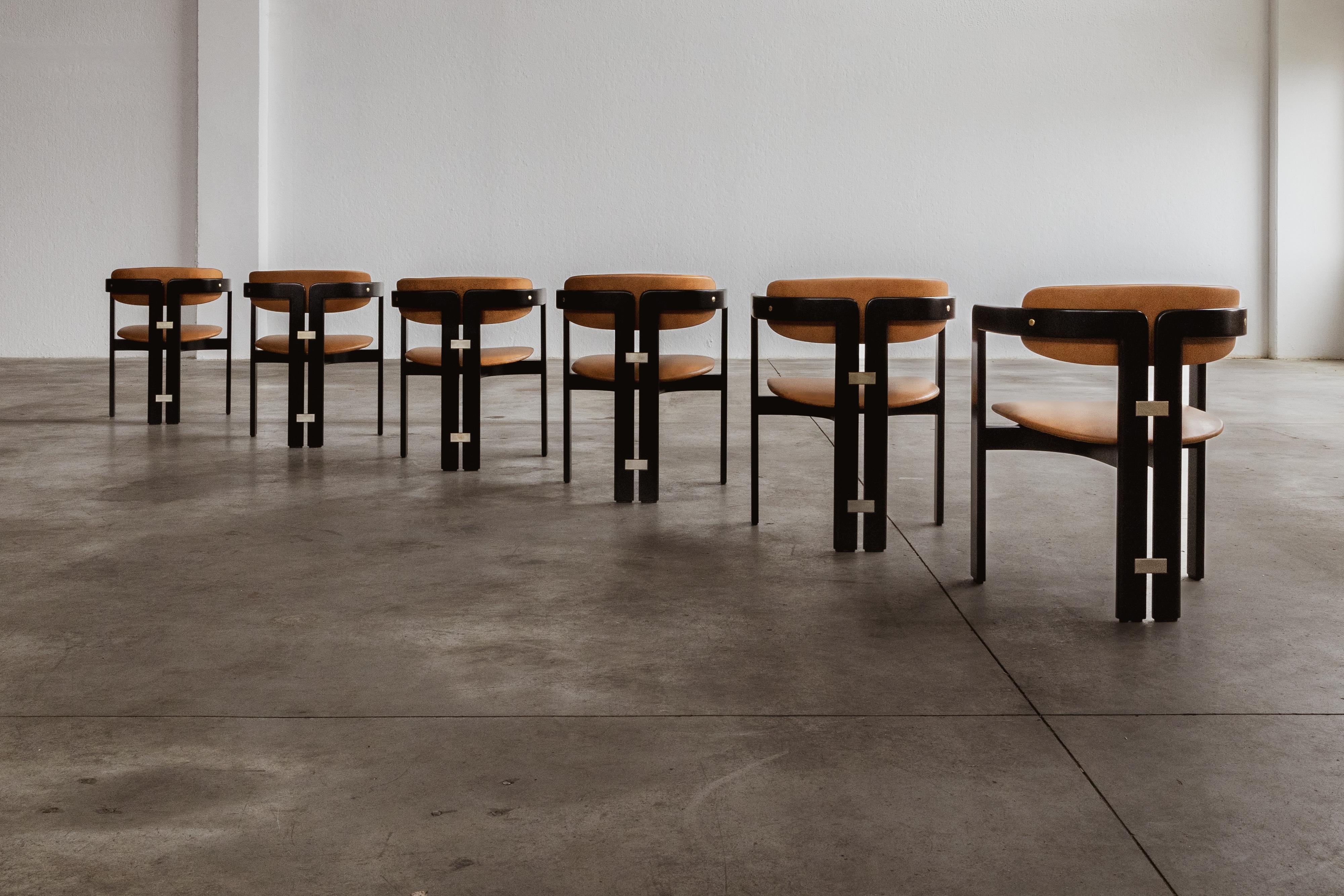 Augusto Savini Pamplona Esszimmerstühle für Pozzi, 1965, Satz von 14 Stühlen im Angebot 5