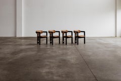 Augusto Savini “Pamplona” Chairs for Pozzi, Cognac Leather, 1965, Set of 4