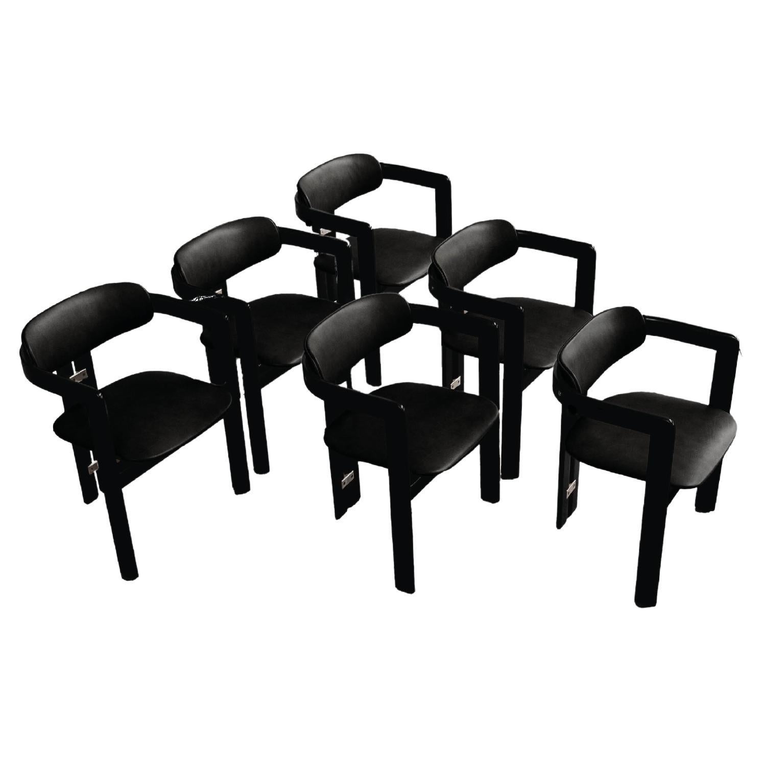 Augusto Savini “Pamplona” Dining Chairs for Pozzi, 1965, Set of 6