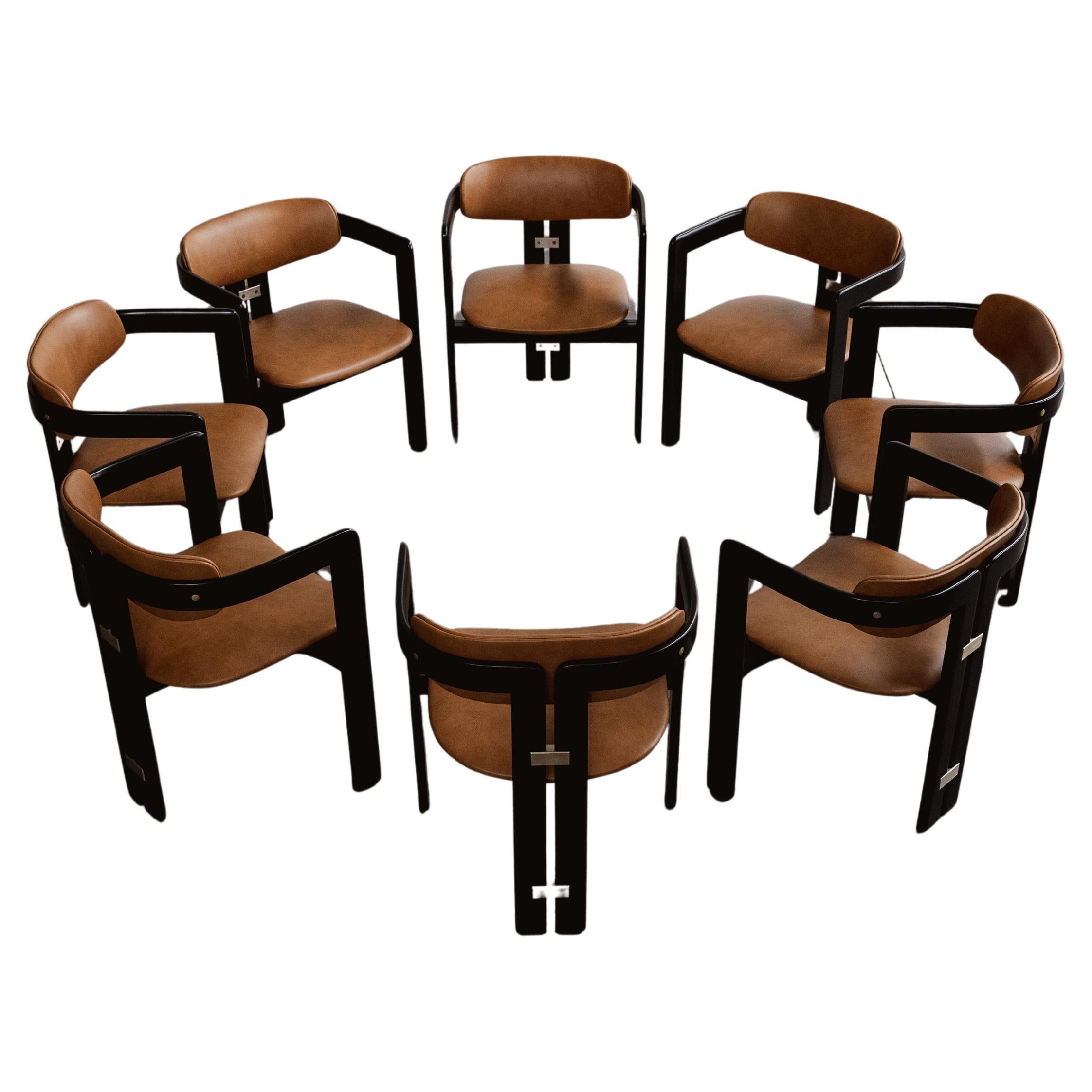 Augusto Savini “Pamplona” Dining Chairs for Pozzi, 1965, Set of 8