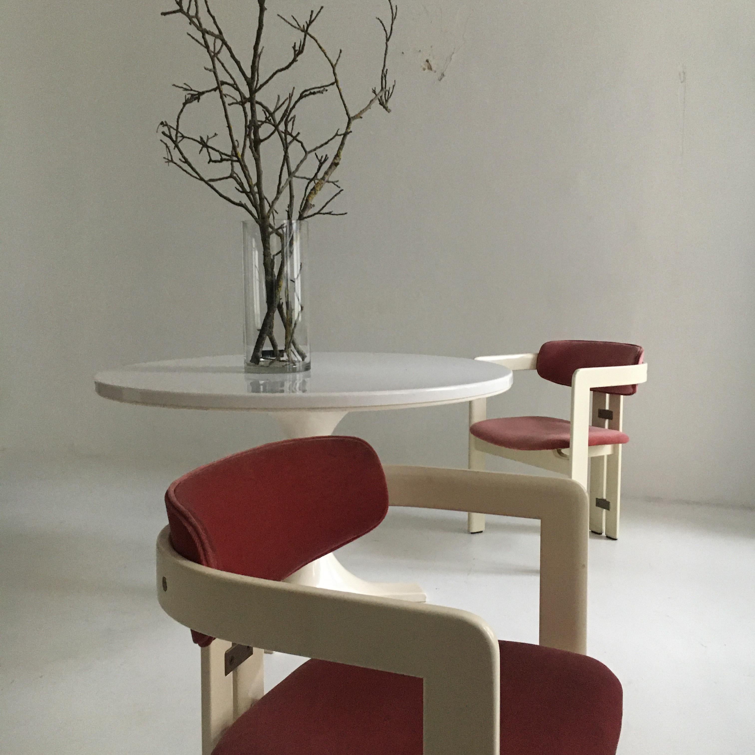 Augusto Savini 'Pamplona' Dining Chairs in Original Fabric by Pozzi, Italy, 1965 5